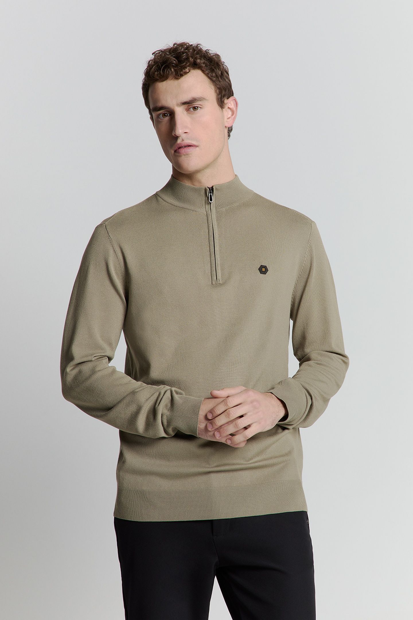 PULLOVER HALF ZIP LIGHT ARMY 2