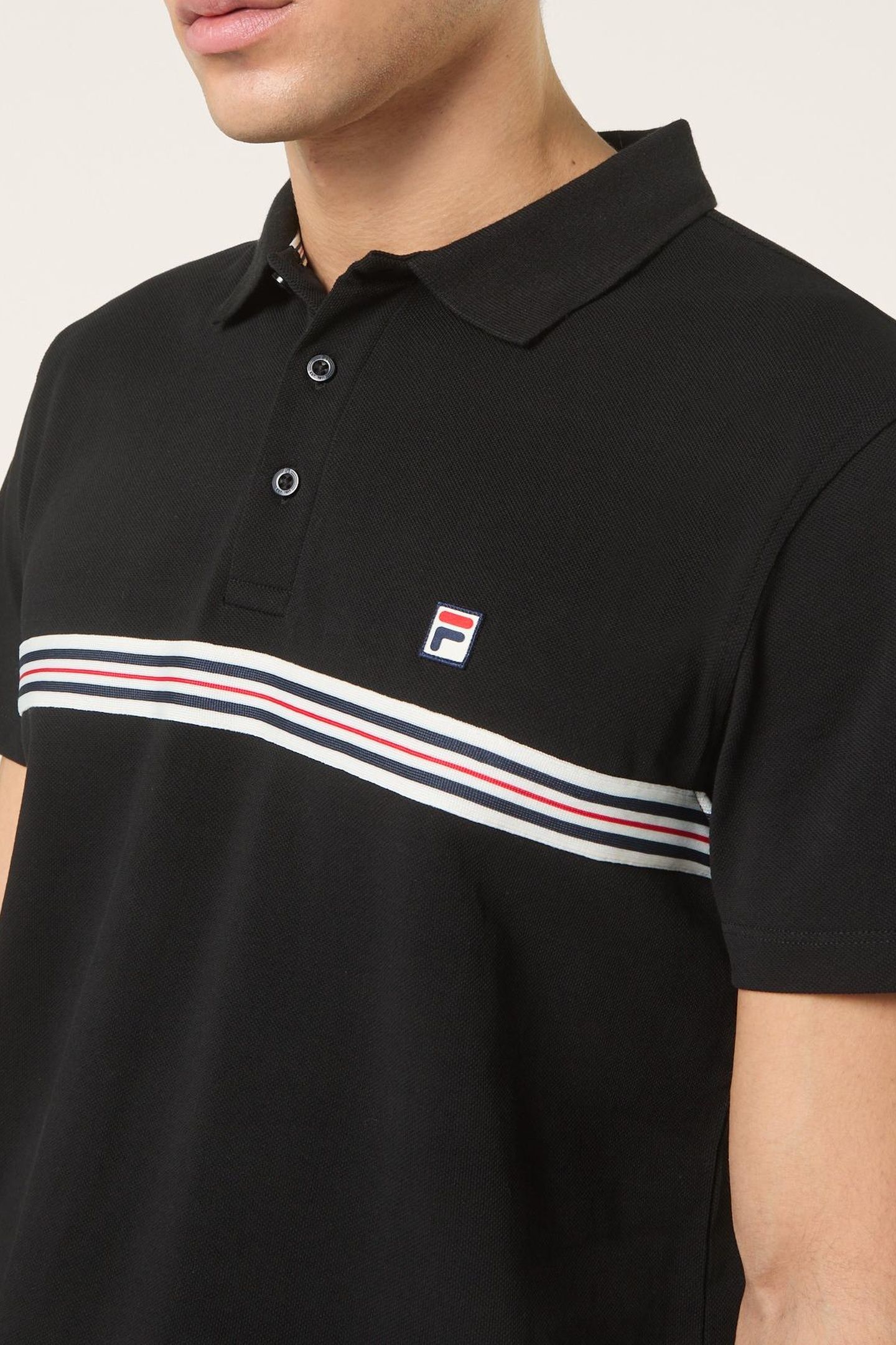 DIECIMO REGULAR HERITAGE TAPE POLO SHIRT BLACK 4
