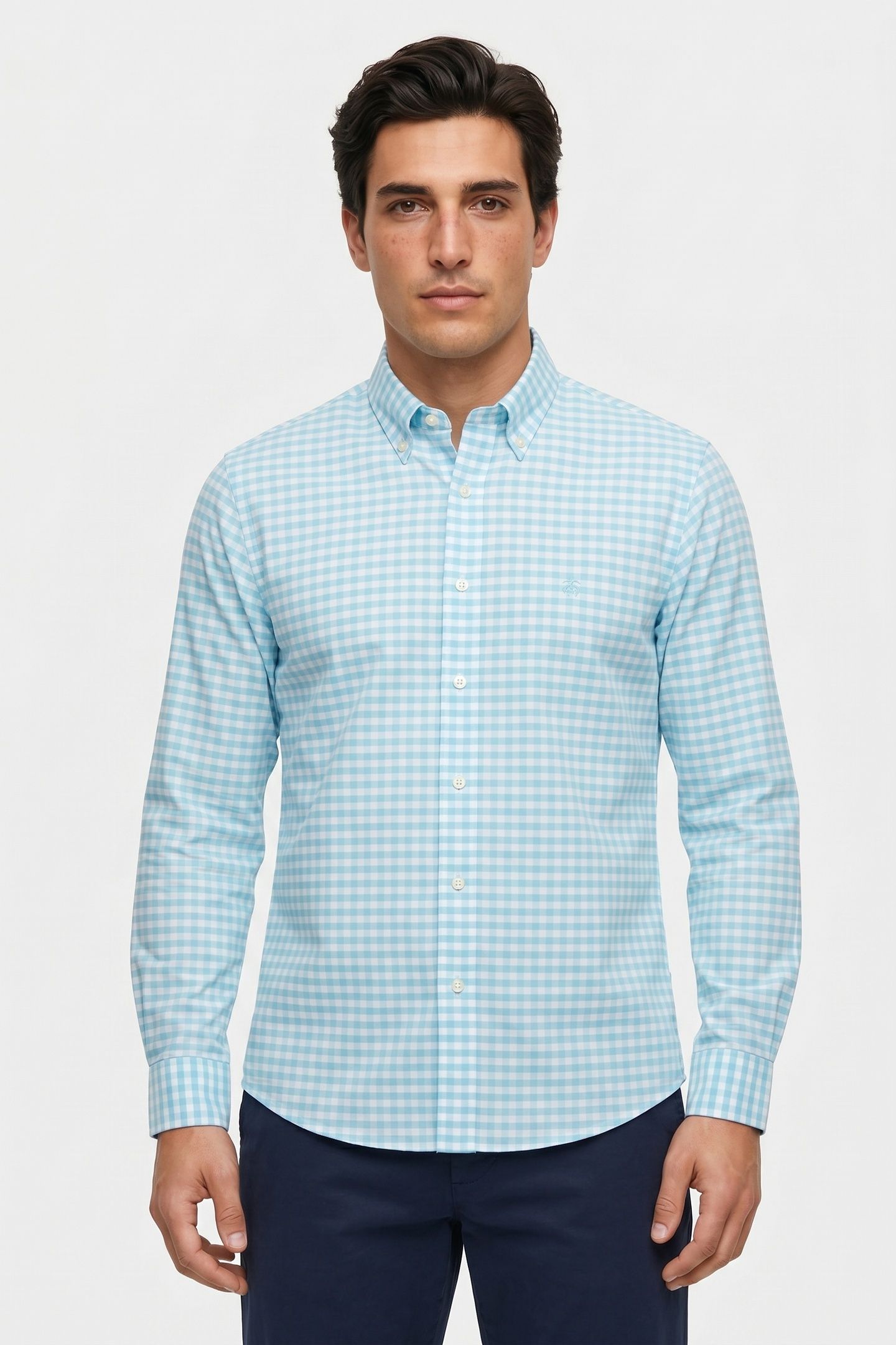 NON-IRON STRETCH SHIRT LIGHT BLUE 1