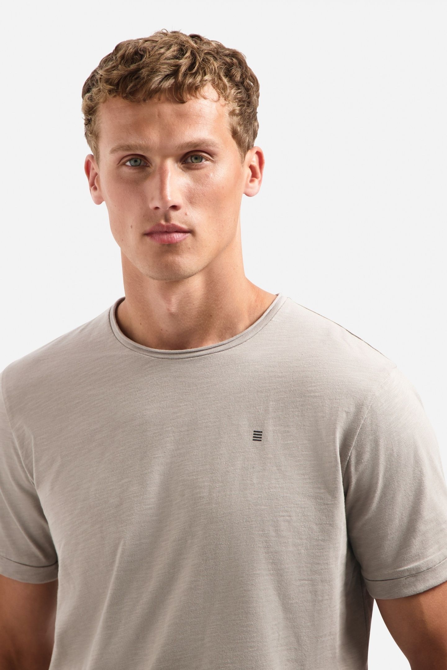 T-SHIRT CREWNECK SLUB CLAY 2