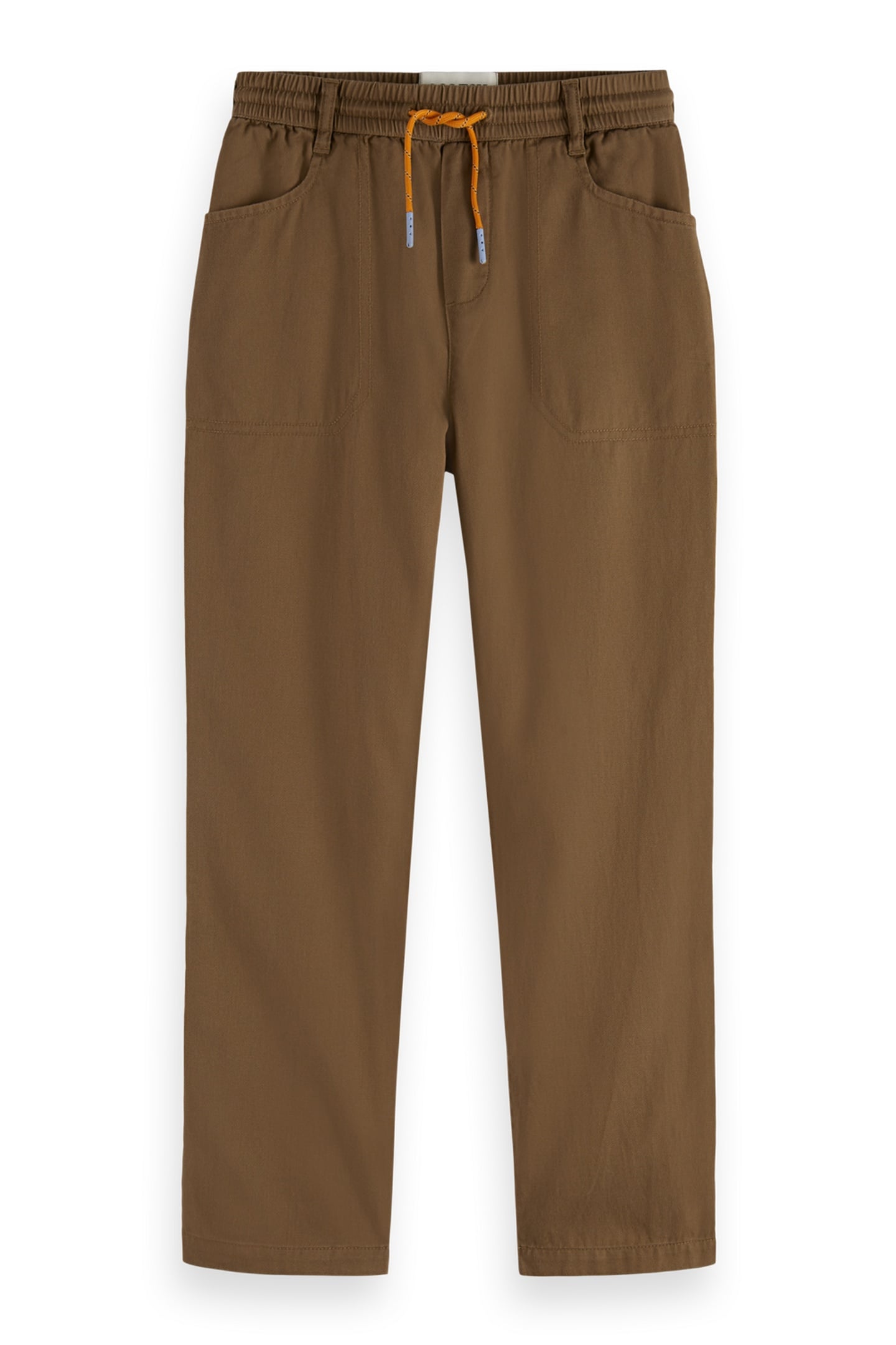 BOY LOOSE-TAPERED FABRIC DYED WORKER PANTS GOLDEN BROWN 1