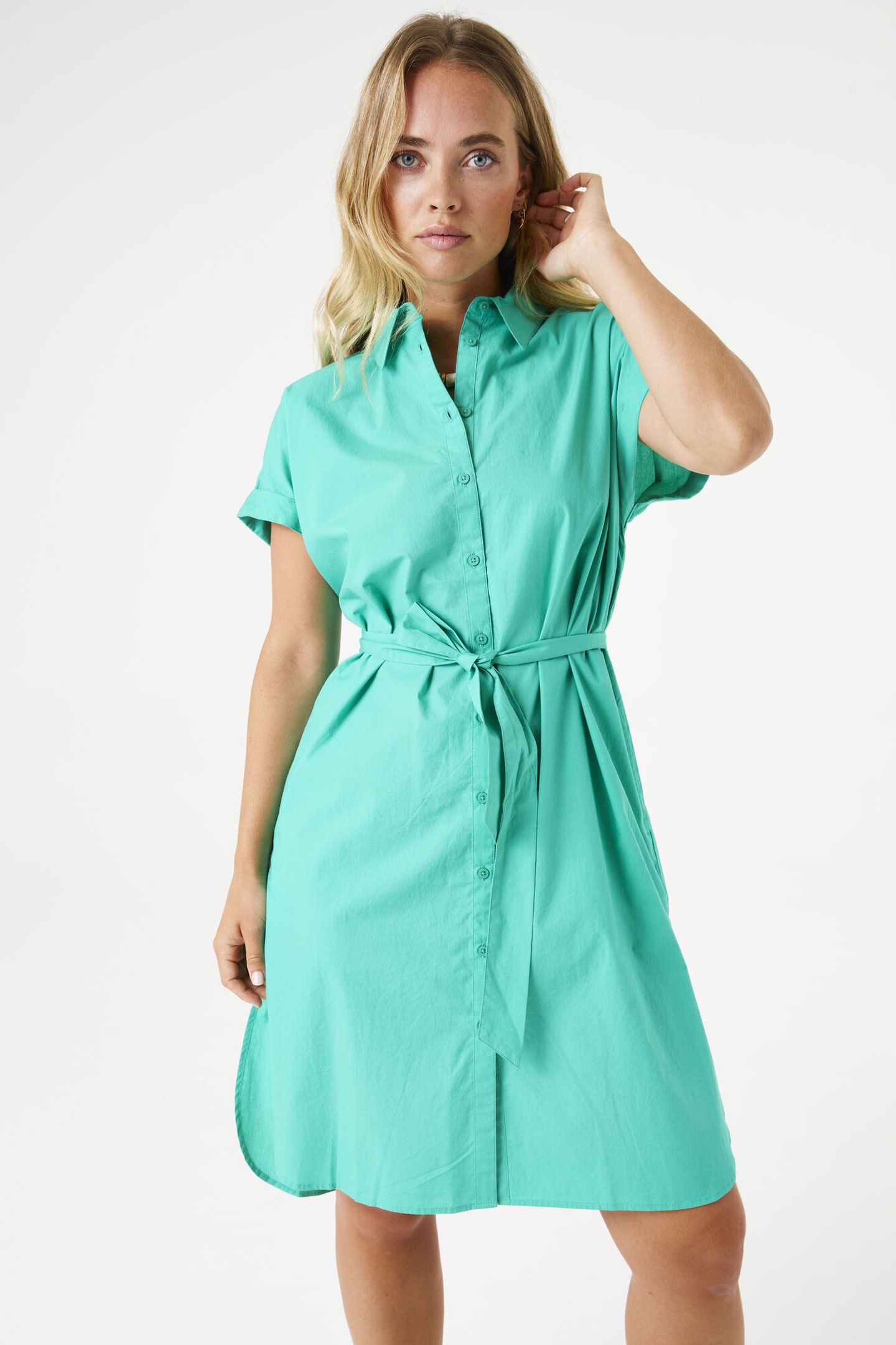 LADIES DRESS VIVID GREEN 1