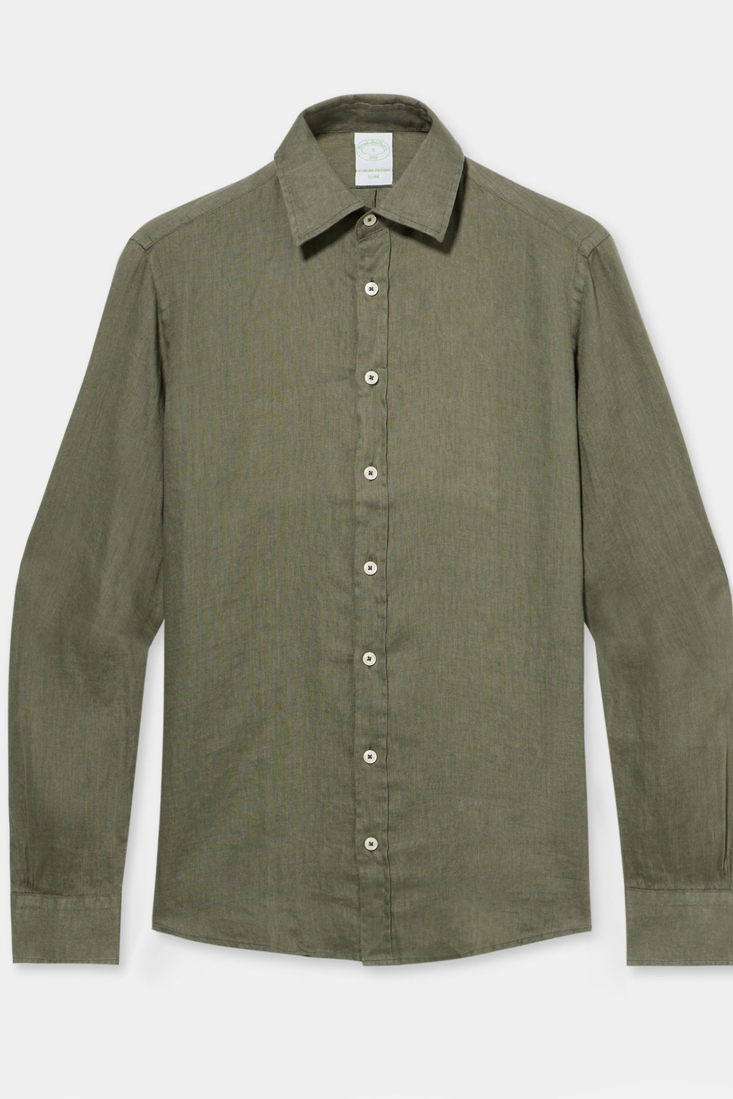 CLASSIC COLLAR SHIRT LINEN BROWN 3