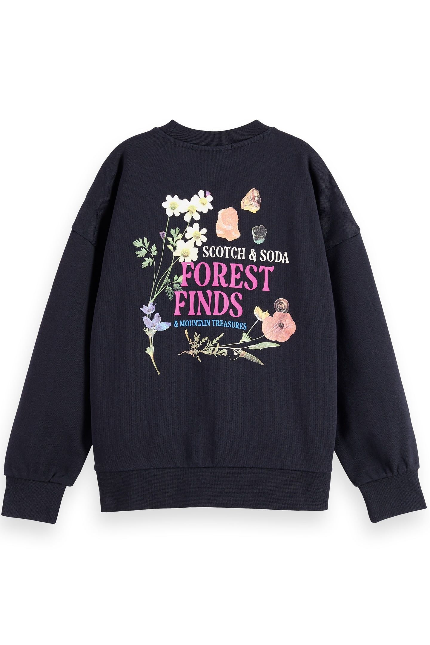GIRL LOOSE-FIT SWEATSHIRT WITH BACK ARTWORK ANTHRACITE 2