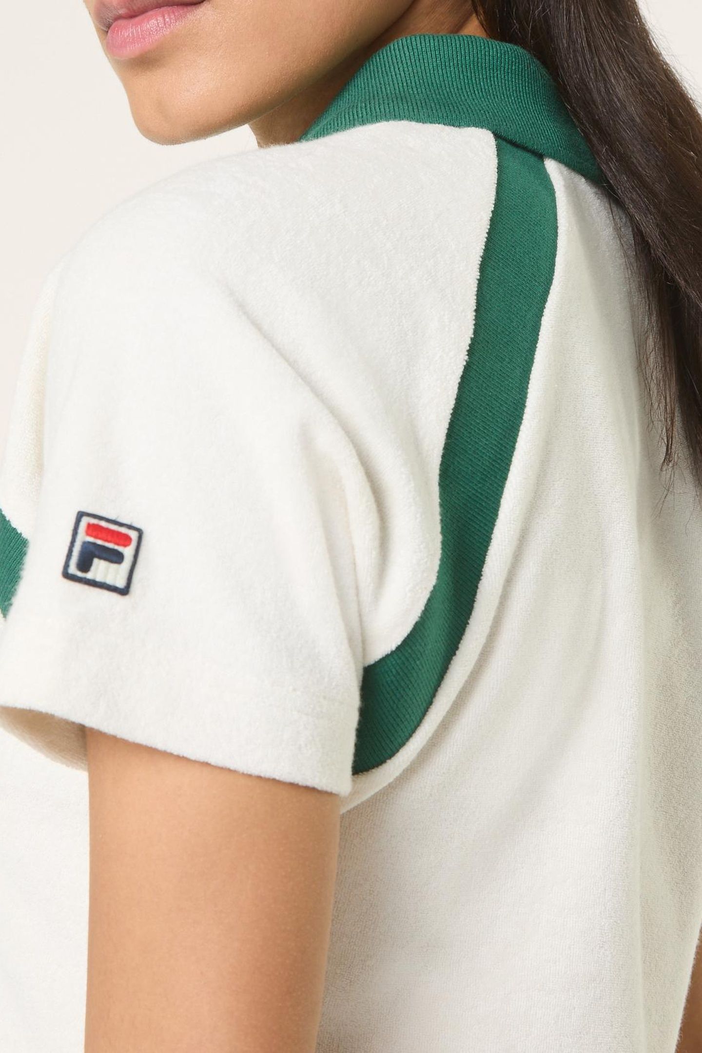 BELFIORE REGULAR TOWELLING TENNIS DRESS EGRET-POSY GREEN 6
