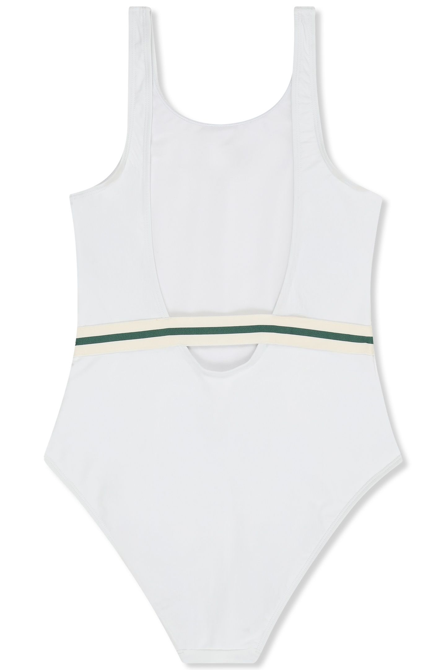 AZZANO STRIPED ELASTIC SCOOP BACK SWIMSUIT BRIGHT WHITE 5