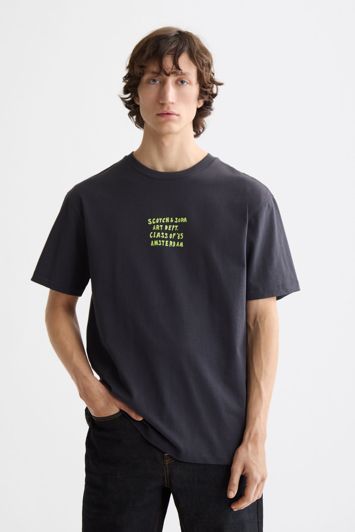 RELAXED-FIT ARTWORK T-SHIRT CHARCOAL ART 1