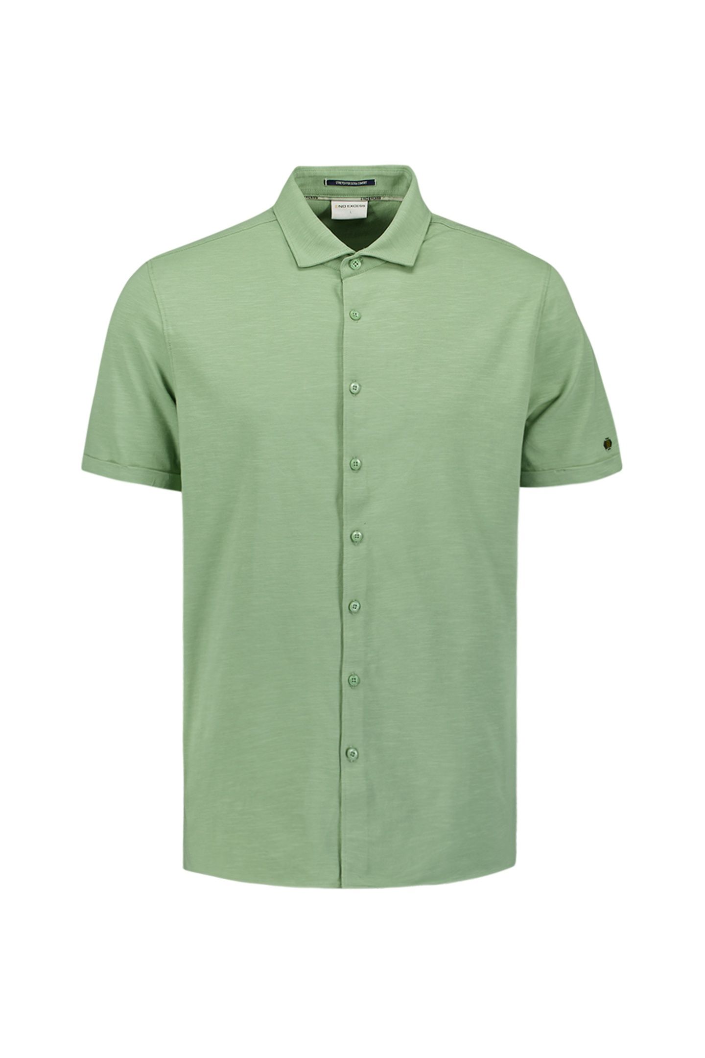 SHIRT SHORT SLEEVE SLUB JERSEY STRETCH GREEN 5