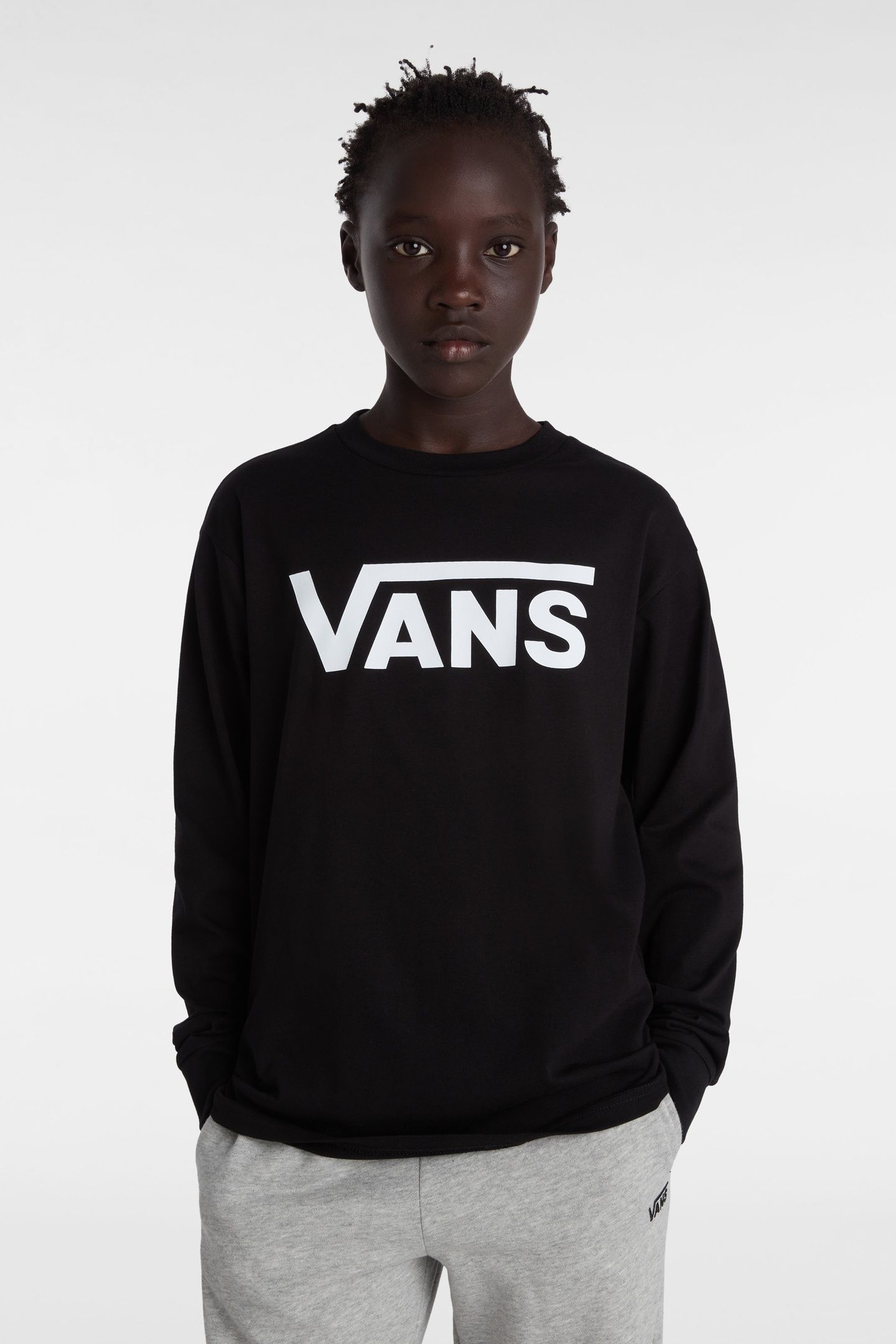 UNISEX CLASSIC LONGSLEEVE BLACK/WHITE 2