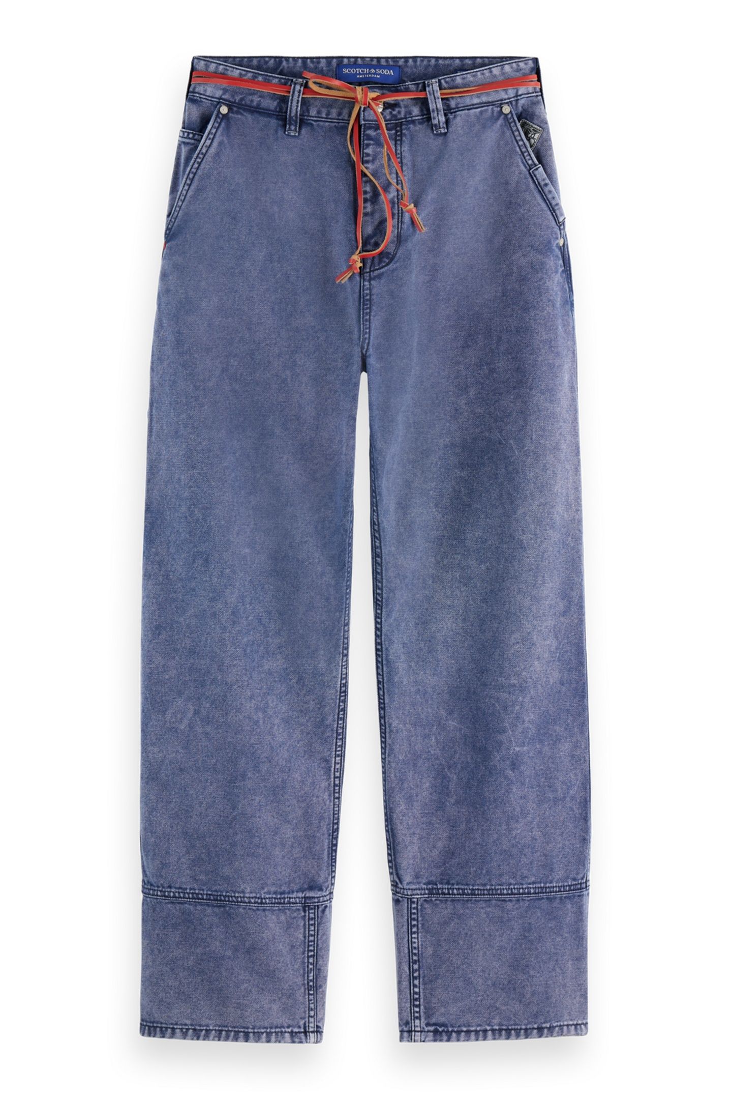 THE PITCH LOOSE FIT WORKWEAR CANVAS JEANS NAVY 4