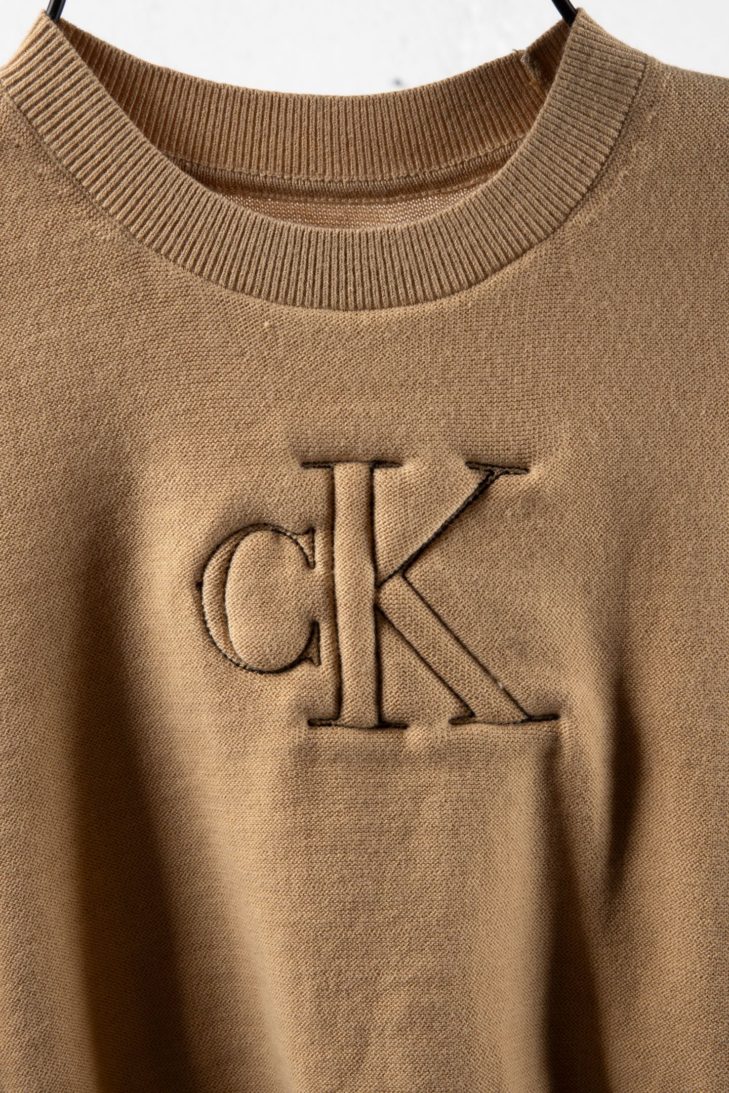 BOYS QUILTED MONOGRAM SWEATER SANDY BEIGE 4