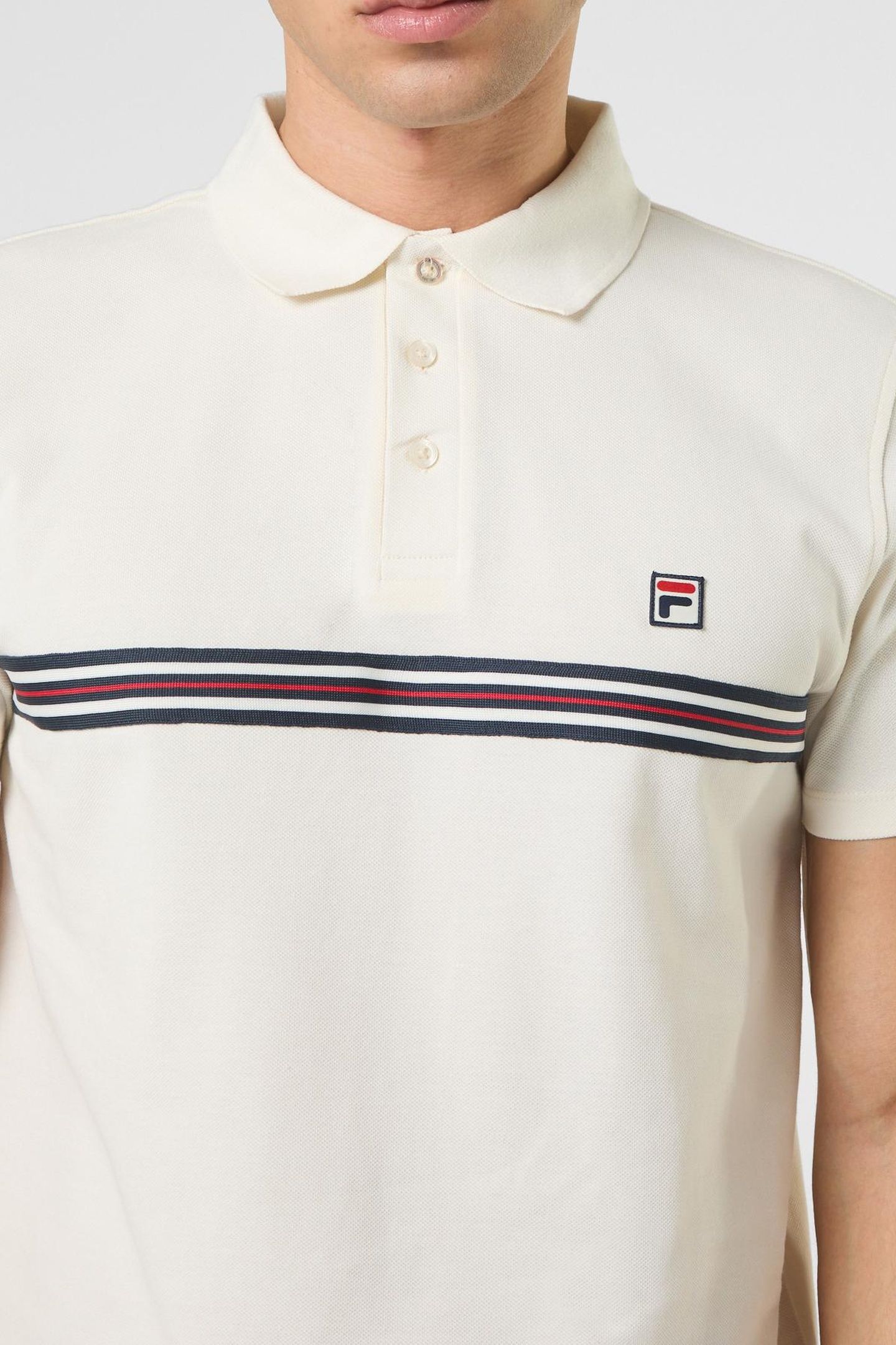 DIECIMO REGULAR HERITAGE TAPE POLO SHIRT EGRET 6