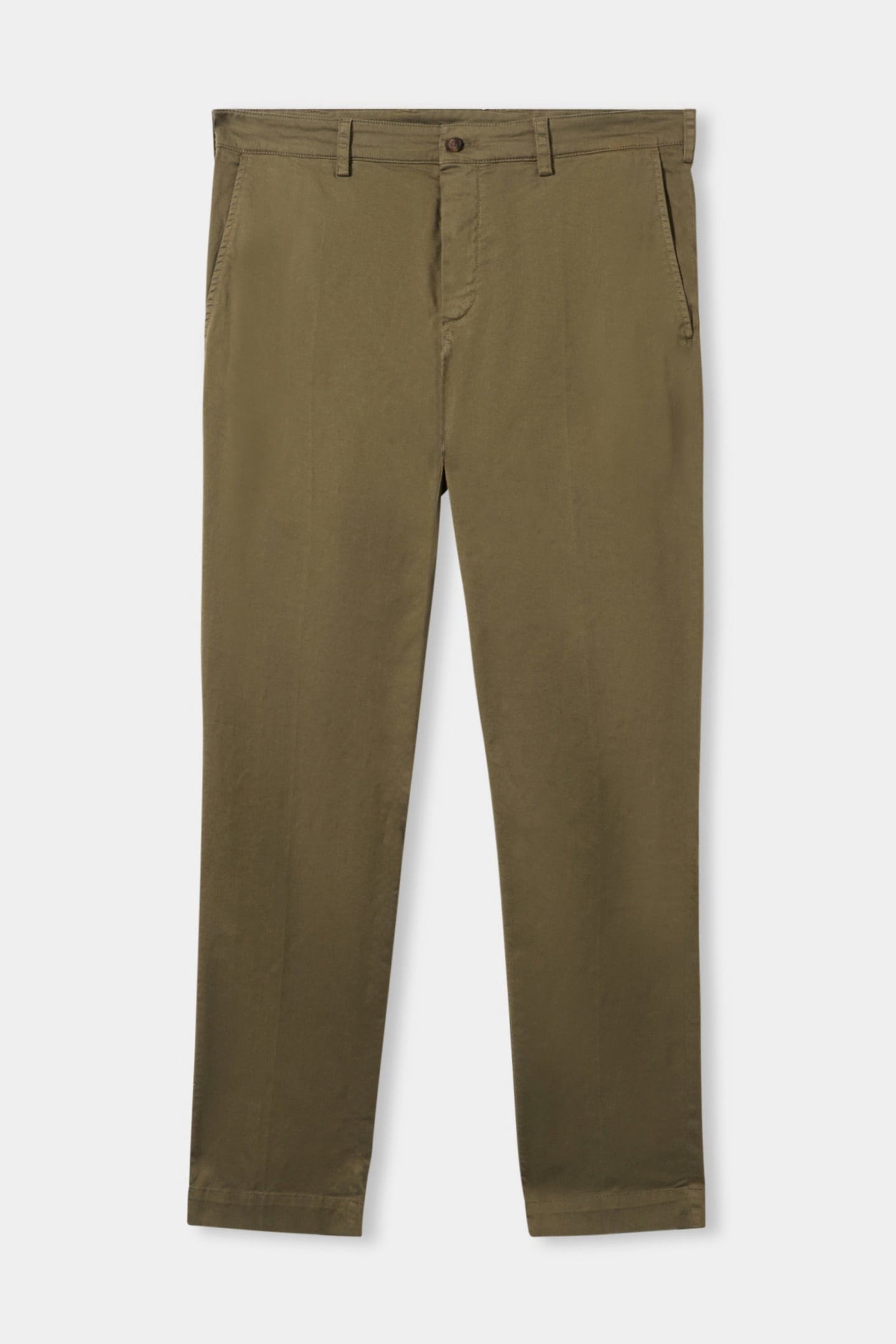 REGULAR FIT STRETCH COTTON GABARDINE COMFORT CHINO MILITARY 4