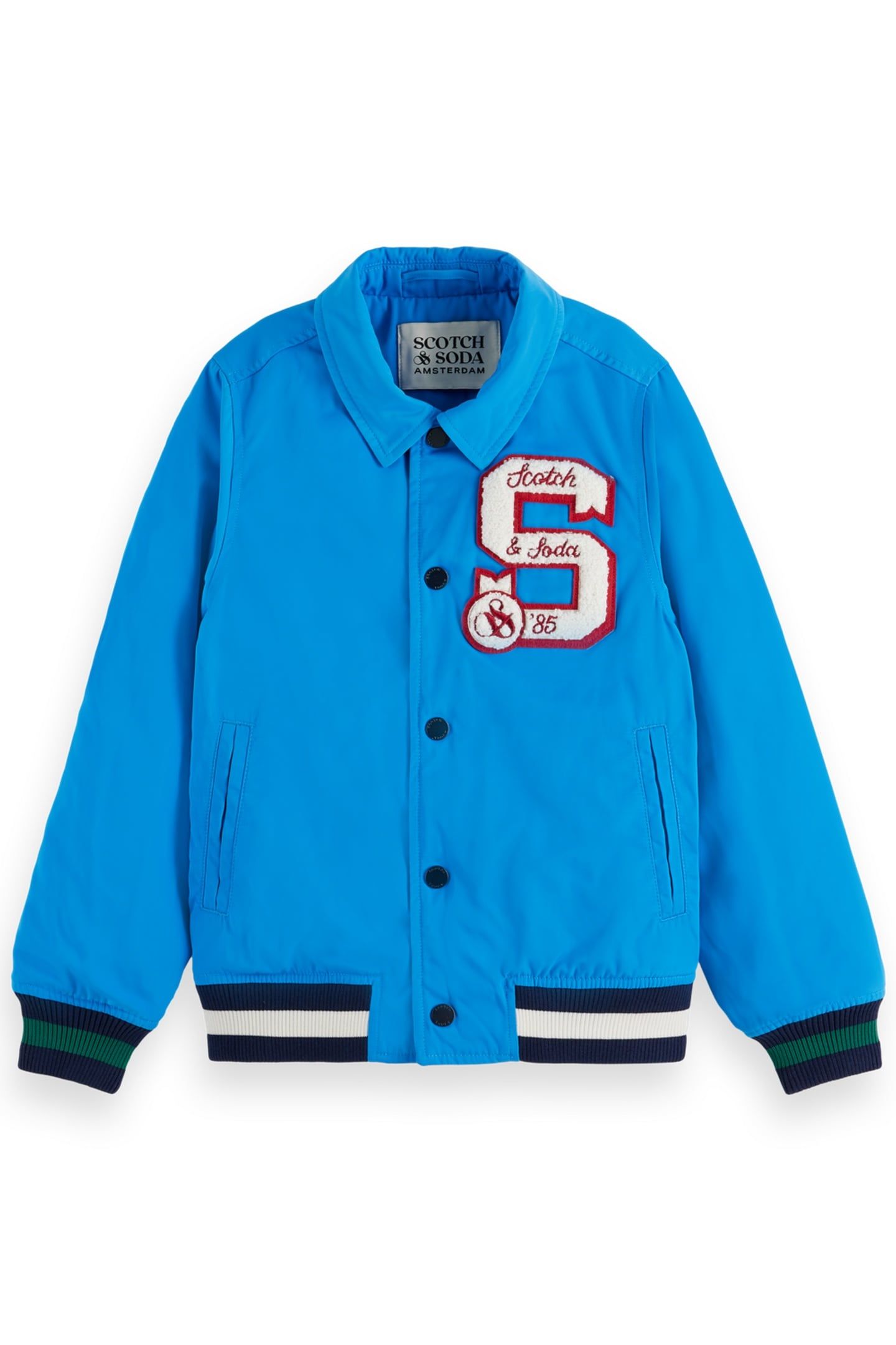 BOY SATIN CLUB JACKET LEAGUE BLUE 1