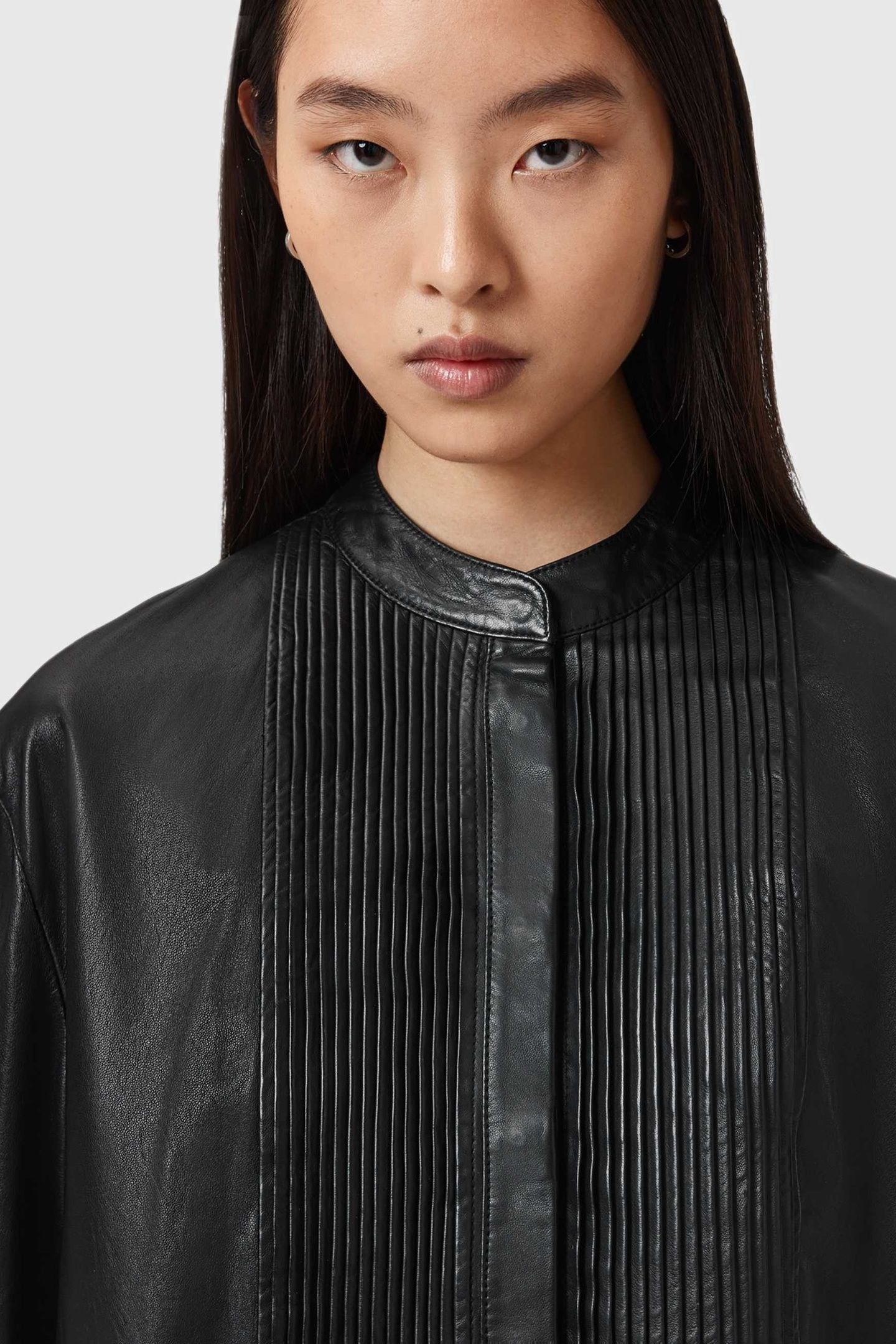 SARA PLEAT SHIRT BLACK 7