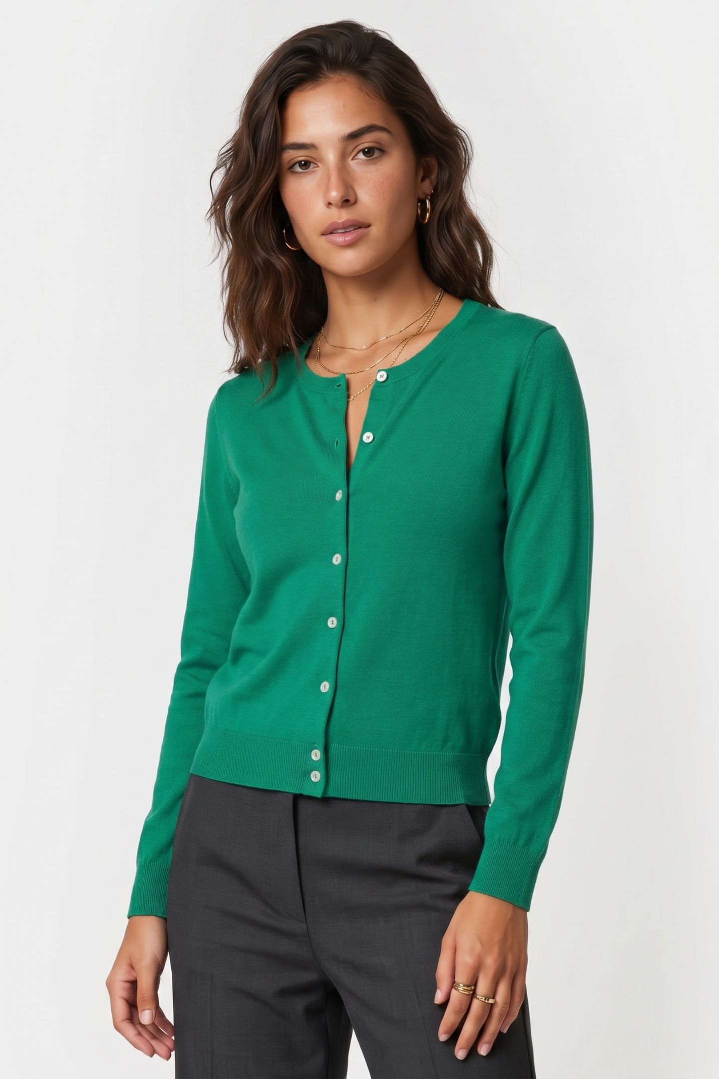 CARDIGAN COTTON GREEN 1