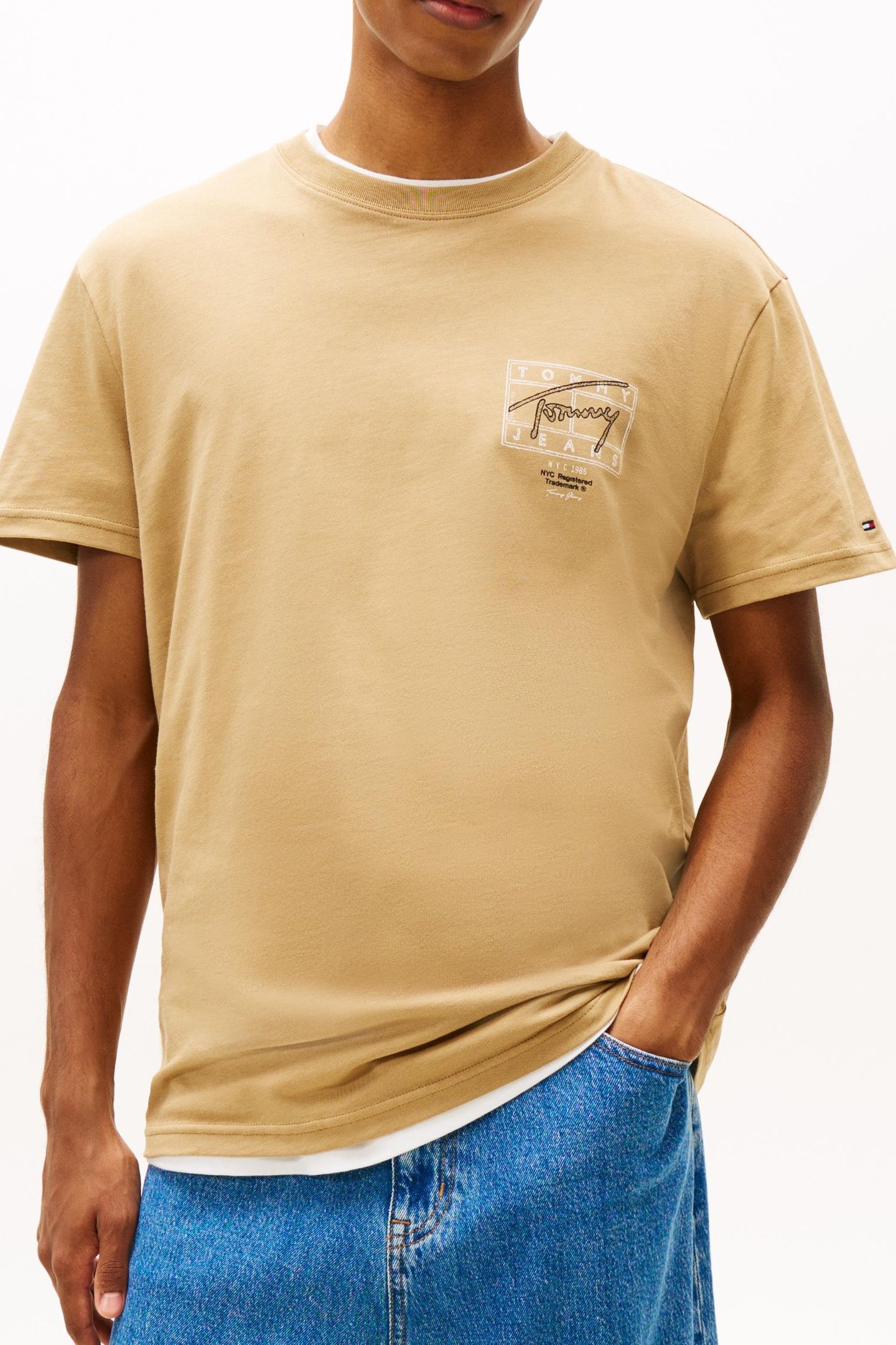 REGULAR SIGN SPRAY T-SHIRT DARK DUNE 1