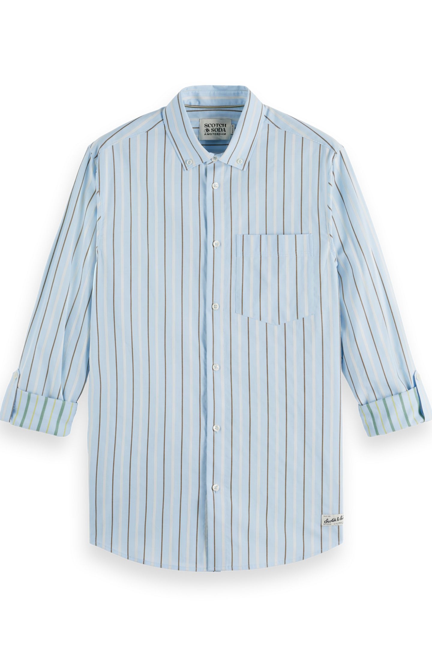 REGULAR FIT DOBBY STRIPE SHIRT SPRING BLUE PINSTRIPE 2