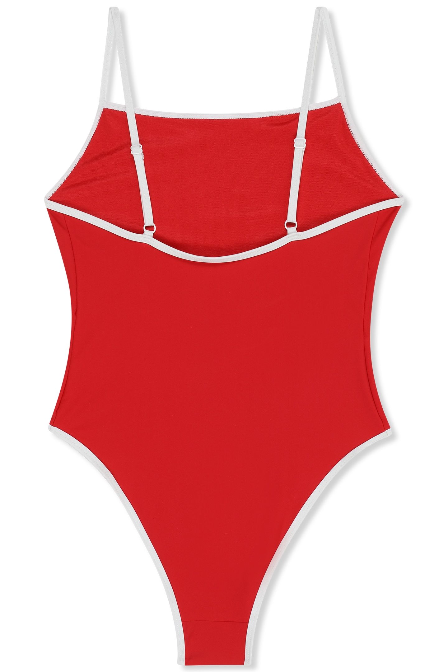 CINQUALE CONTRAST BINDING SWIMSUIT TRUE RED 5