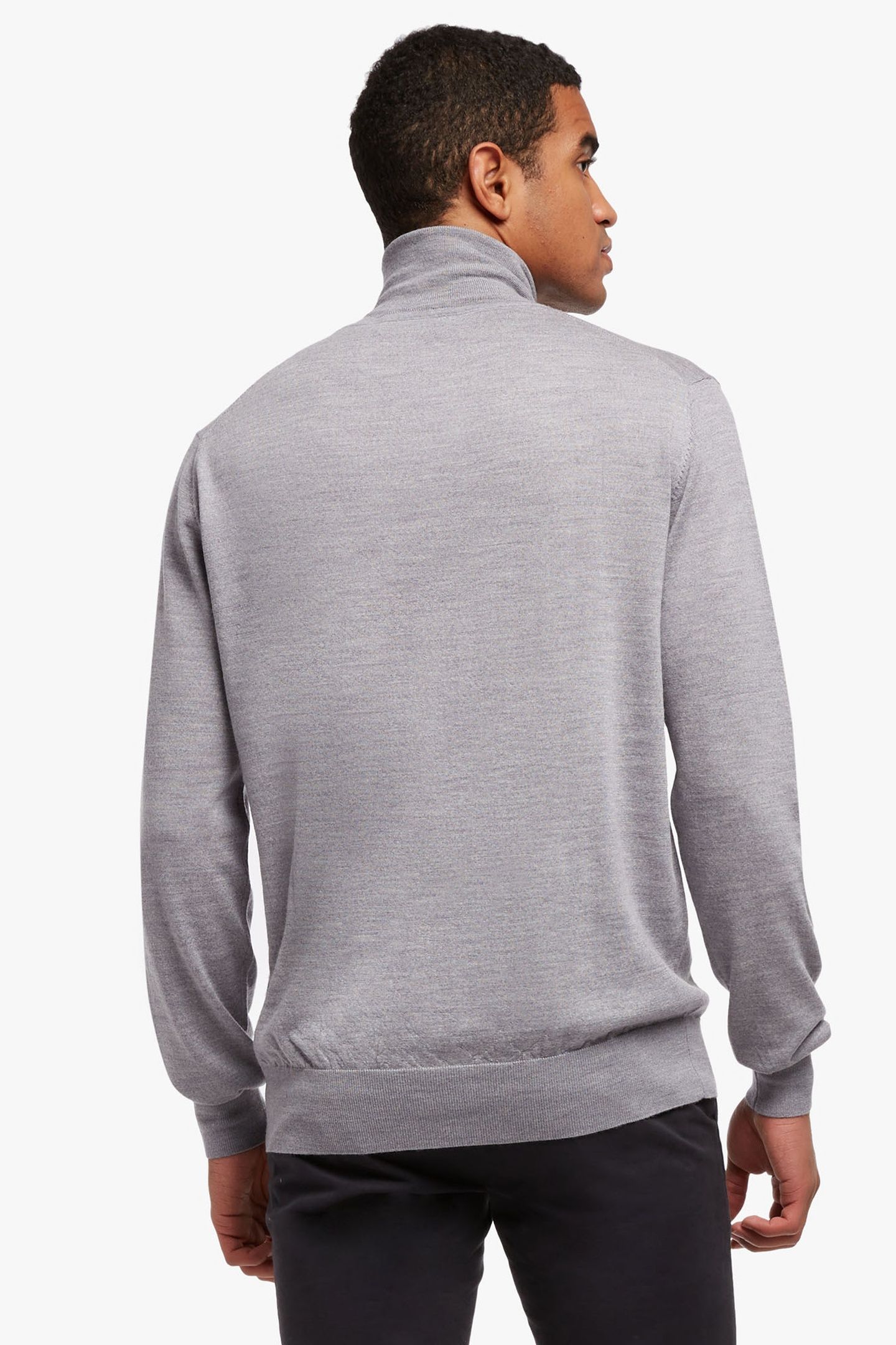 GREY MERINO WOOL TURTLE NECK MID GREY 3