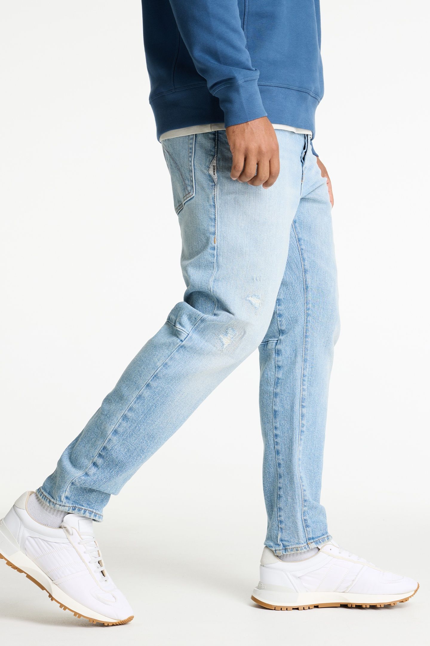 HELYX STRIDE PANTS DENIM LIGHT BLUE REPAIRED 3