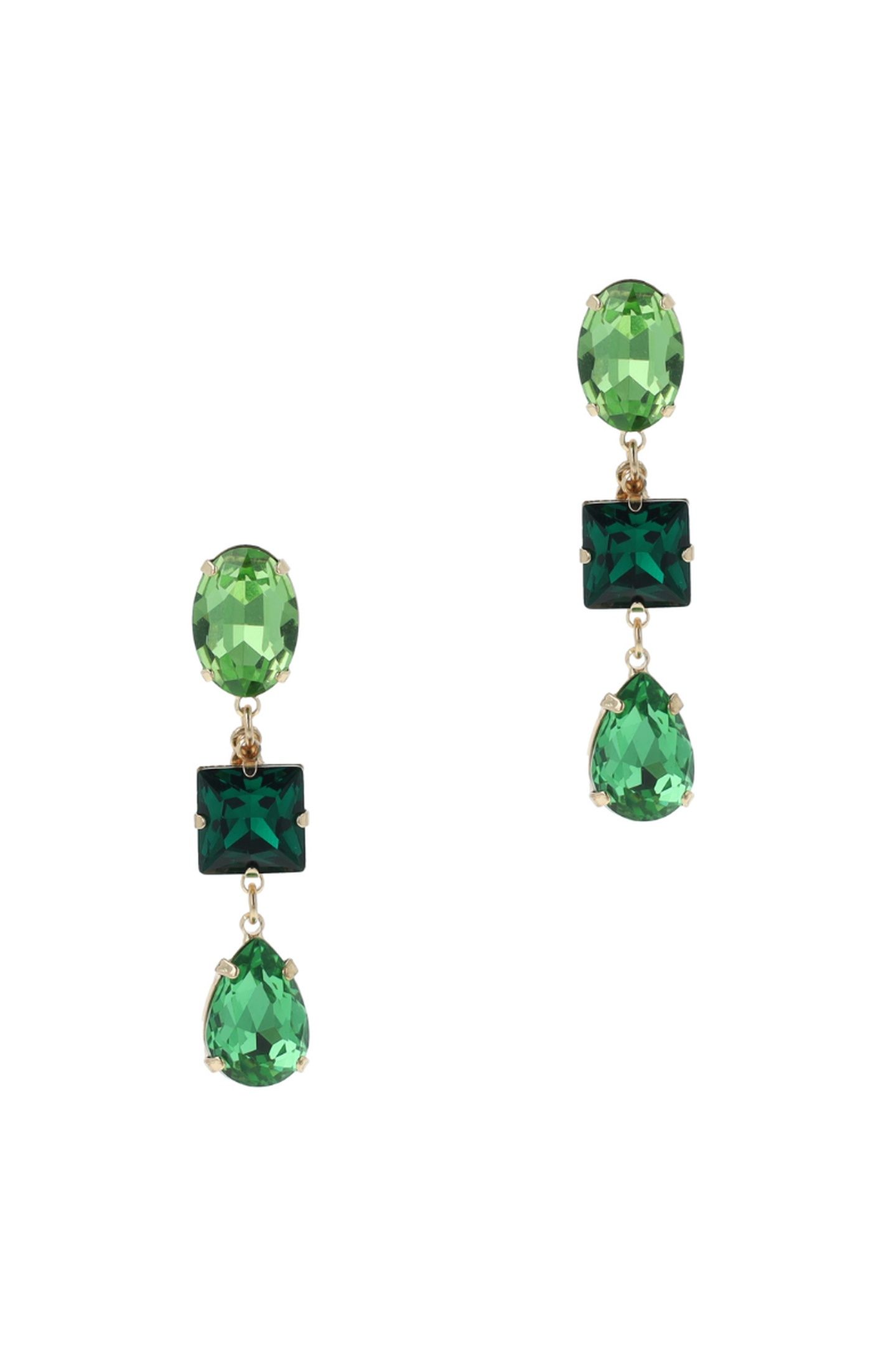 GREEN CRYSTAL EARRINGS 1