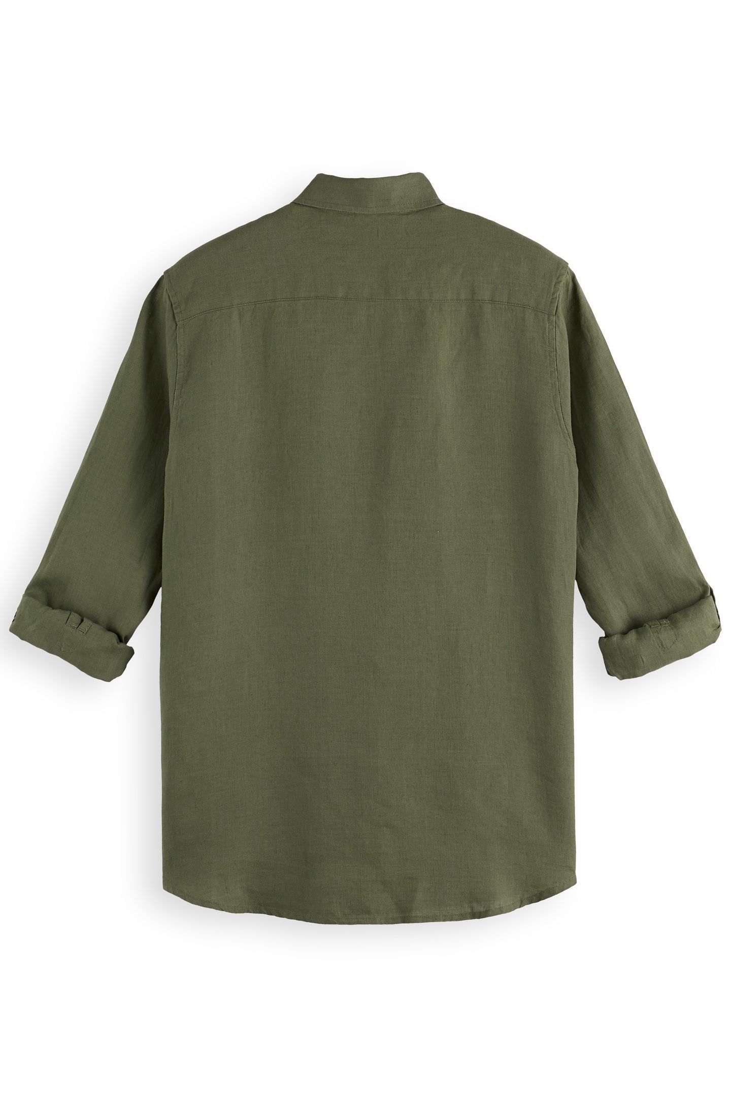 SEASONAL CORE - REGULAR FIT LINEN SHIRT ARMY 6