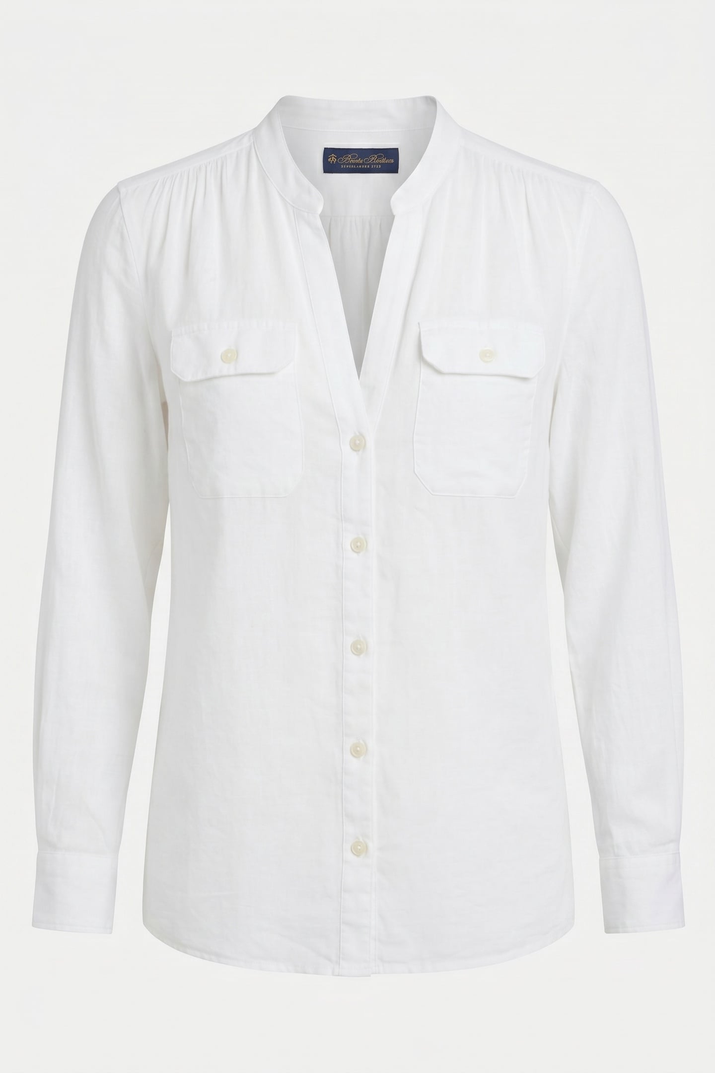 COREAN COLLAR SHIRT LINEN WHITE 4