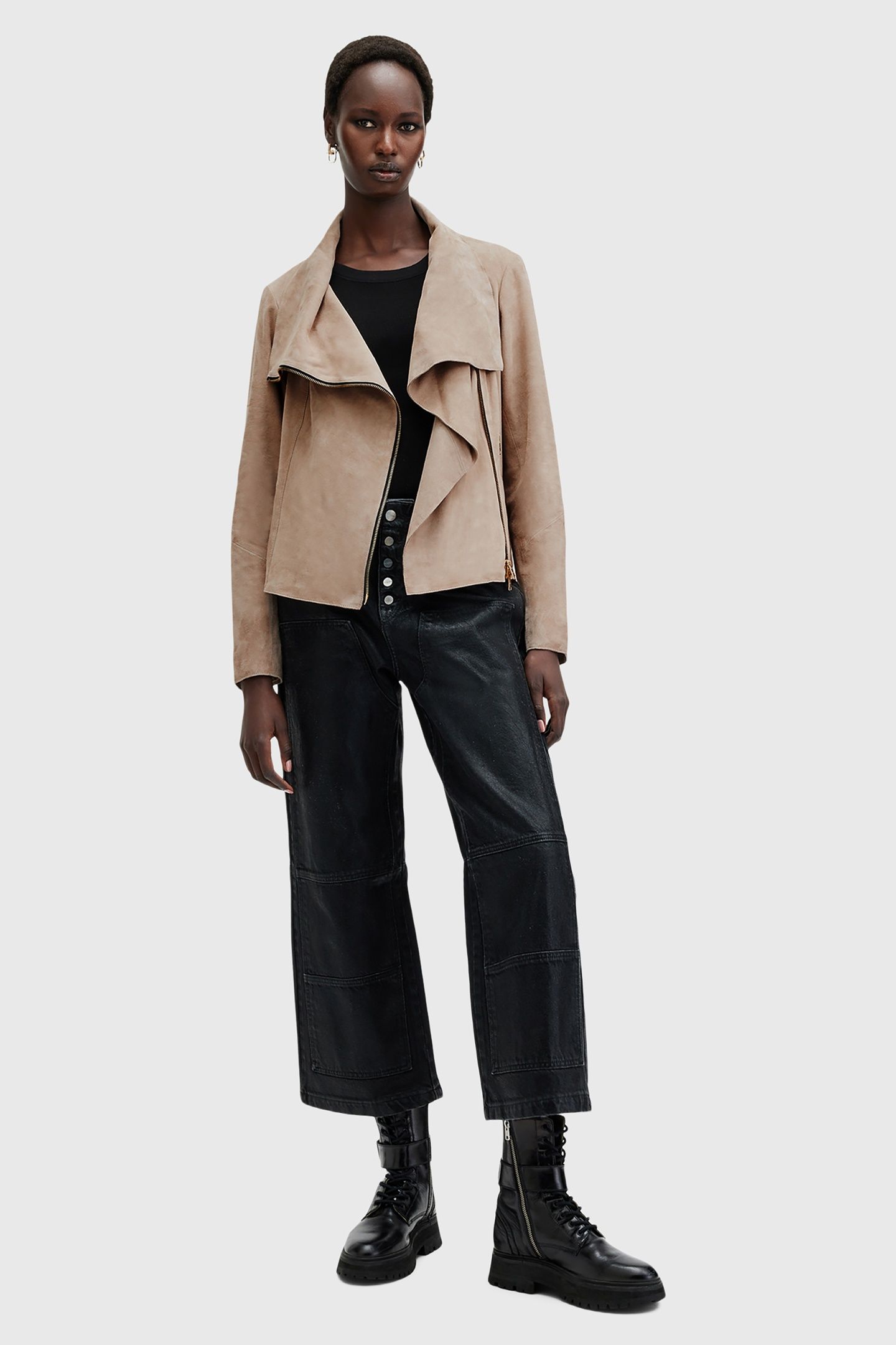 FREYA SUEDE JACKET WARM GREY 1