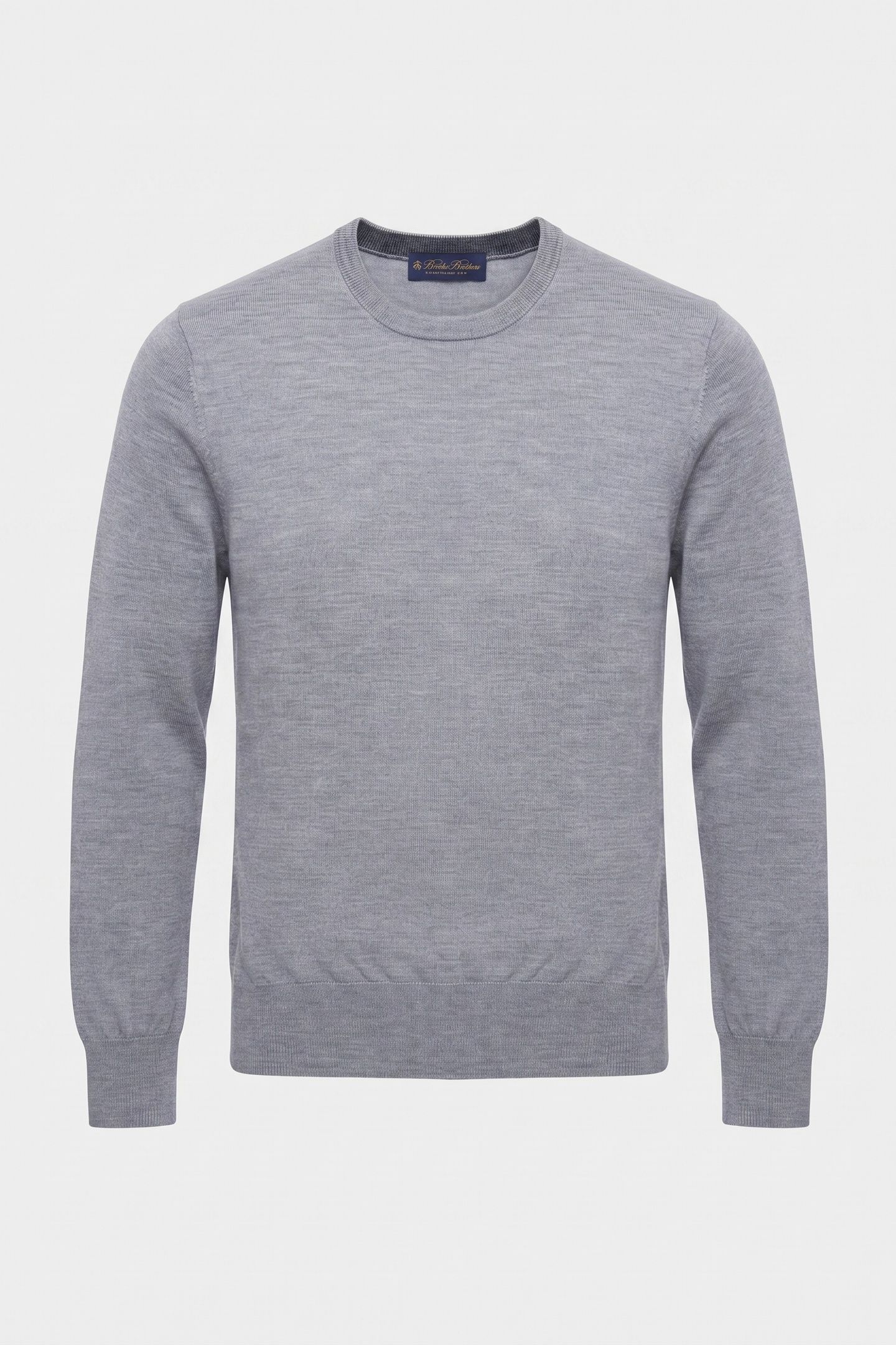 MERINO WOOL CREW-NECK SWEATER MID GREY 5