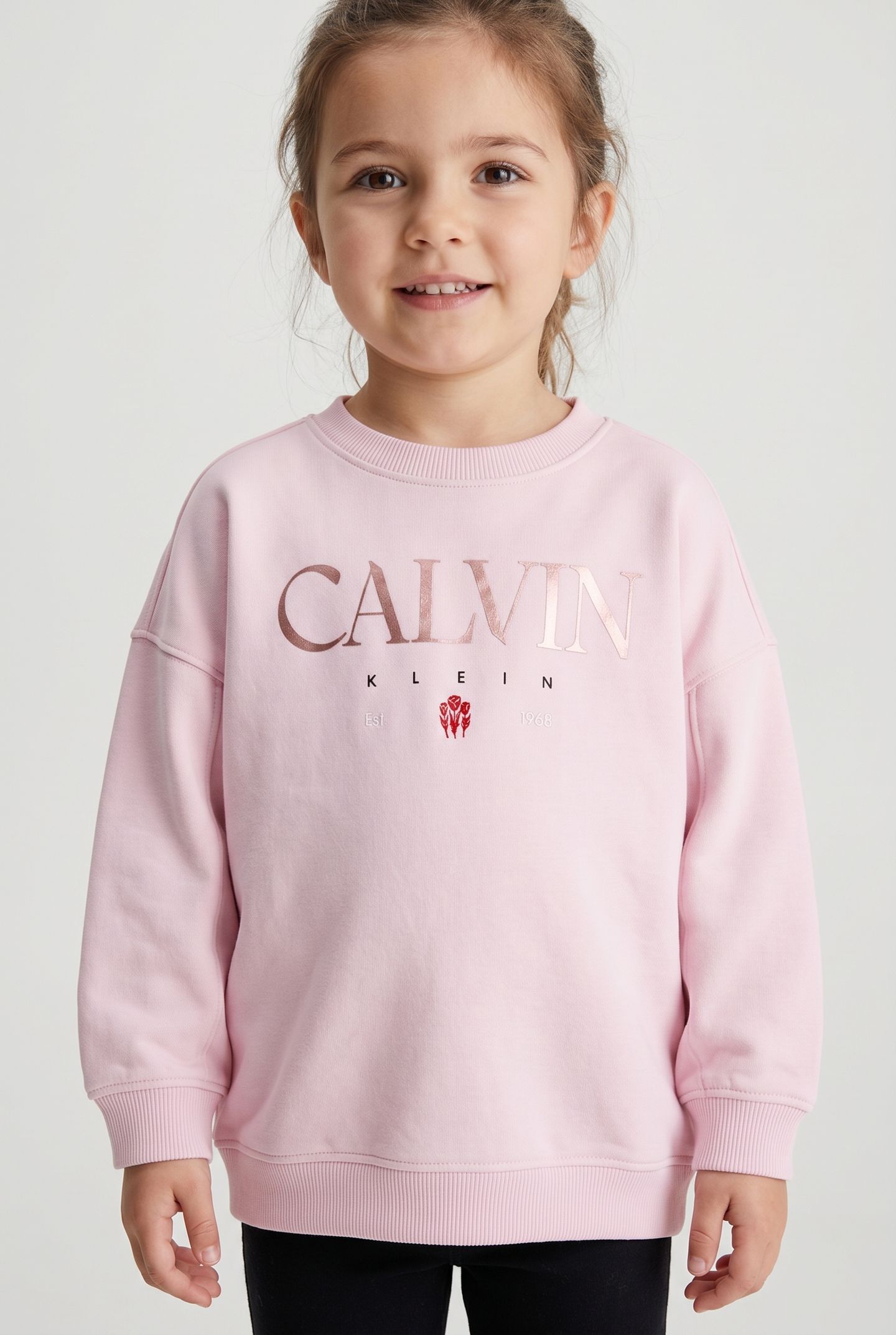 GIRLS MULTI COLOR SWEATER PEARLY PINK 3