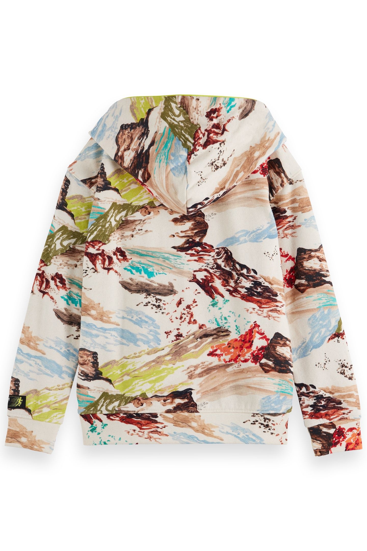 BOY RELAXED FIT ALL OVER PRINTED ZIP THROUGH HOODIE MOUNTAIN 2