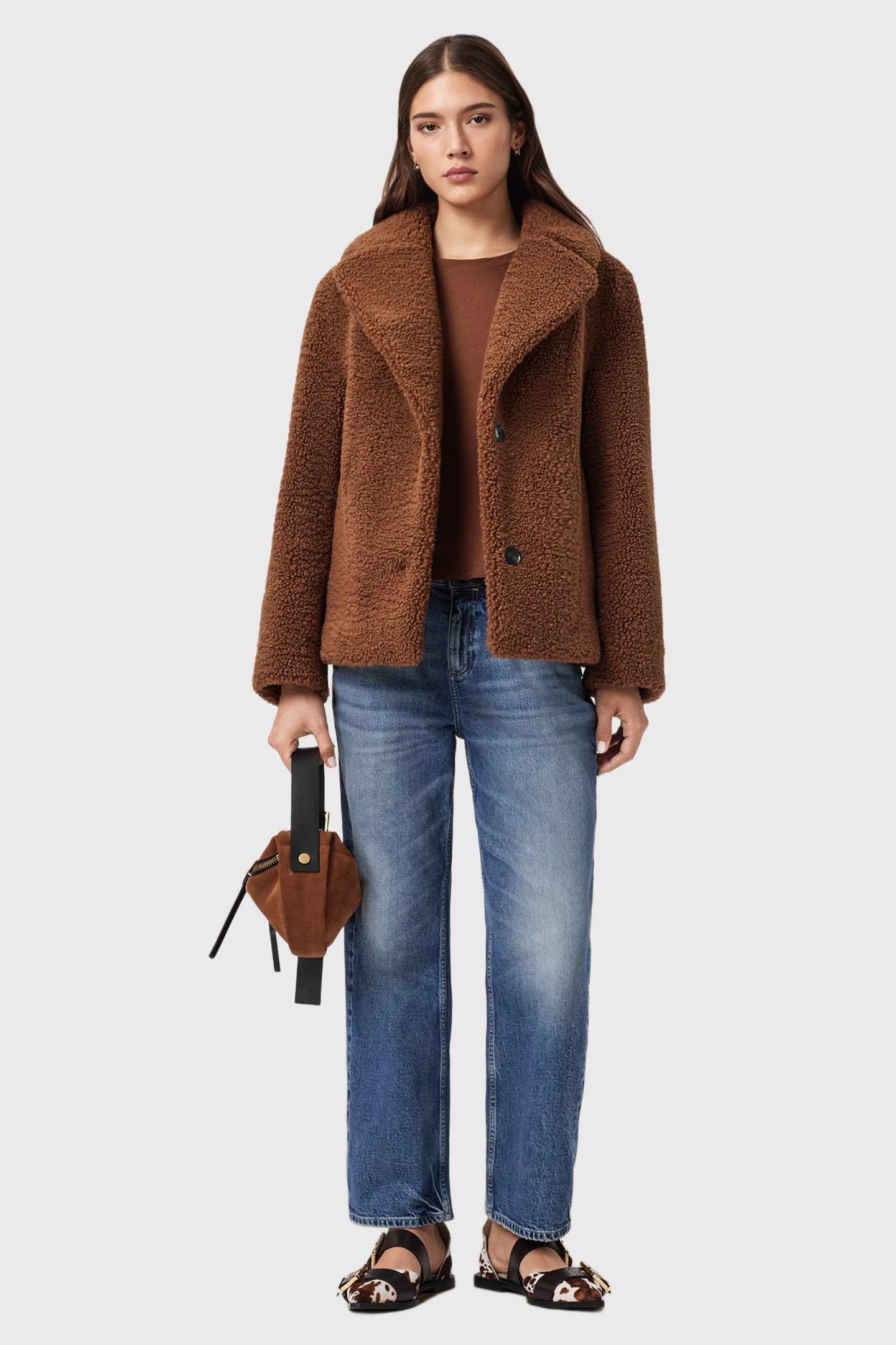 EDDIE FAUX TEDDY COGNAC BROWN 2