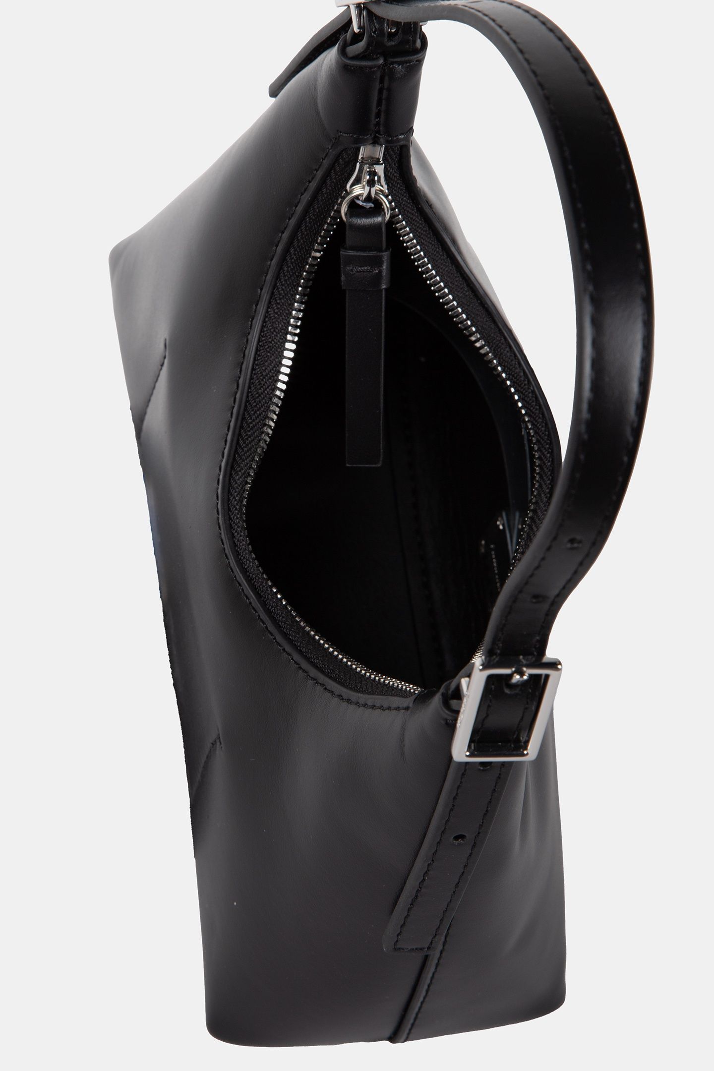 EMBLEM LEATHER MINI SHOULDER BAG BLACK 5