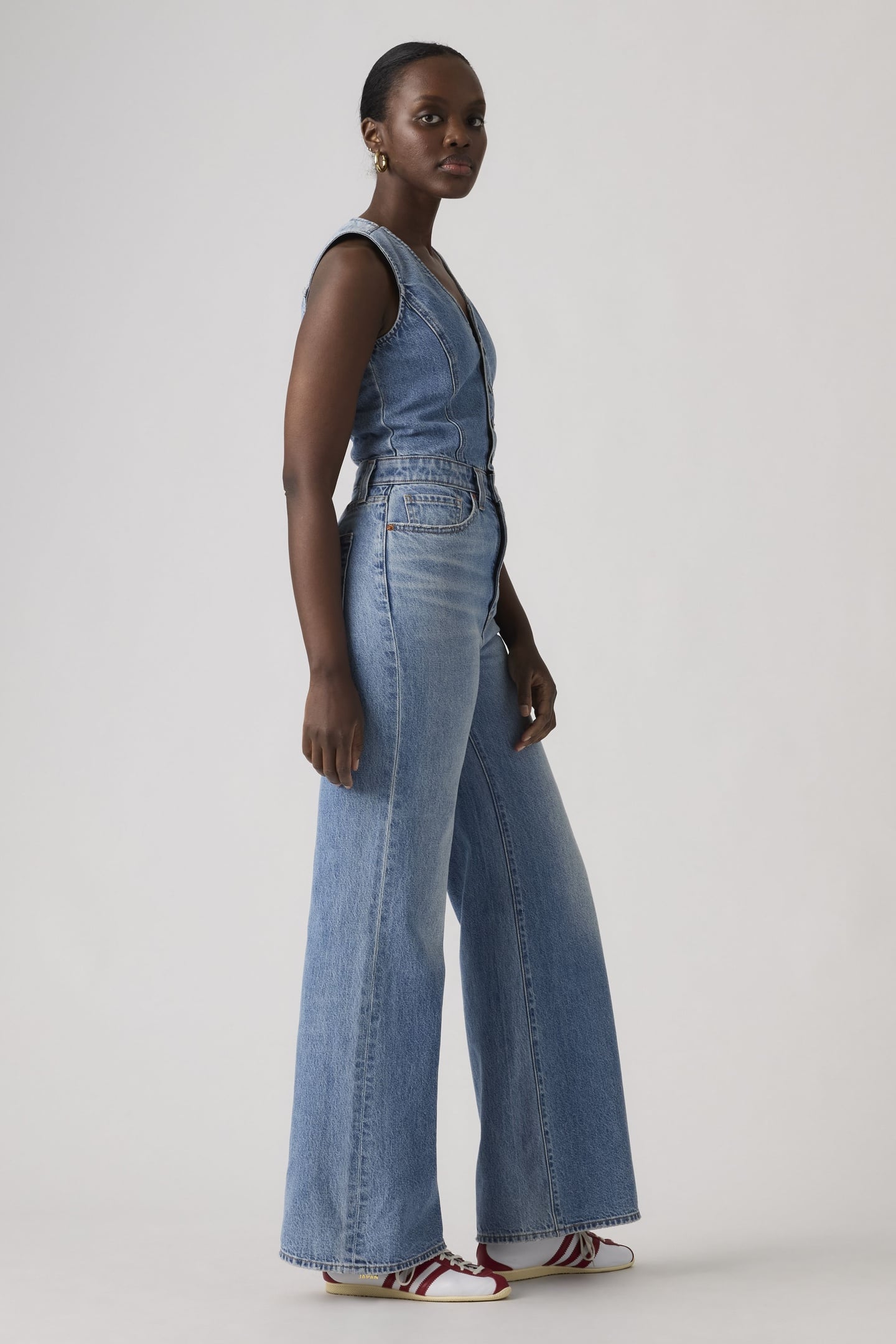 DENIM WIDE LEG LIGHTWEIGHT JUMPSUIT 5