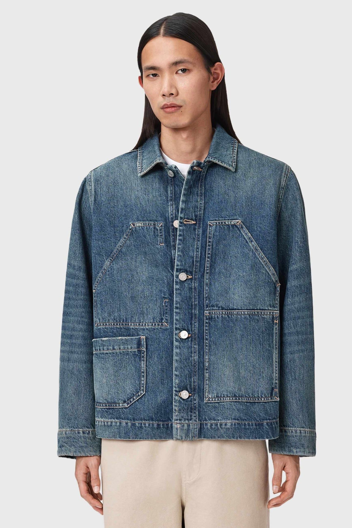 MUKESH JACKET MID INDIGO 1