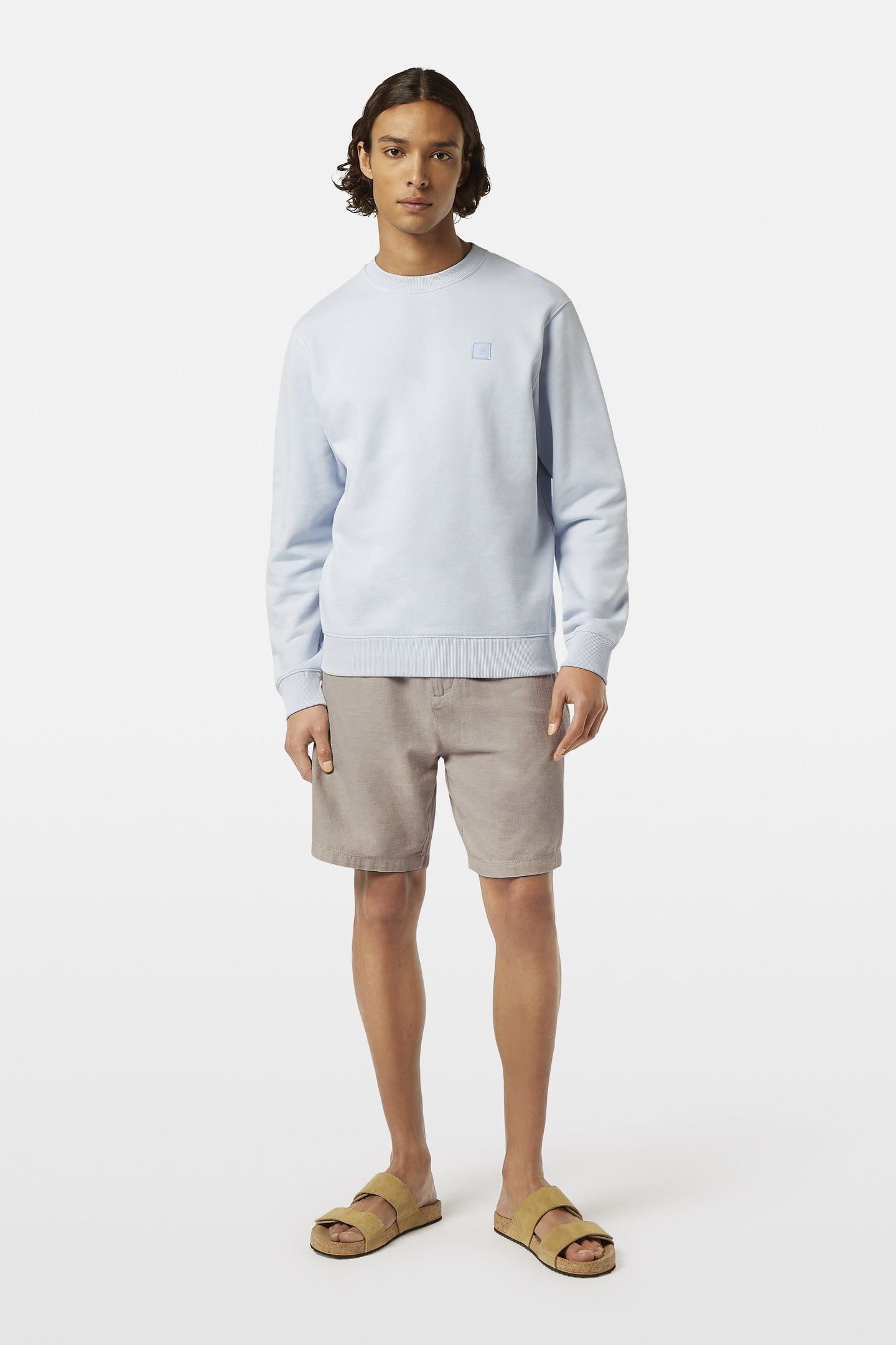 SEASONAL CORE - FAVE COTTON/LINEN TWILL BERMUDA HIGHWAY GREY 3