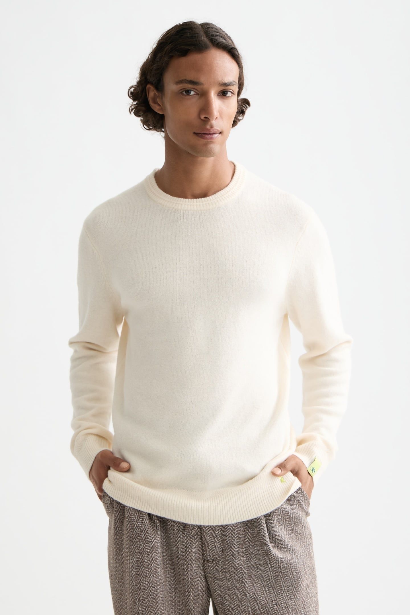 SOFT KNIT REGULAR FIT CREW NECK EGGNOG 1