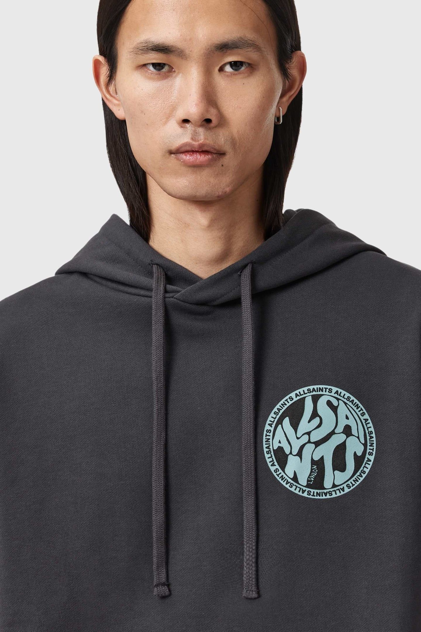 DISTORTION OTH HOODY WASHED BLACK/BLUE 5