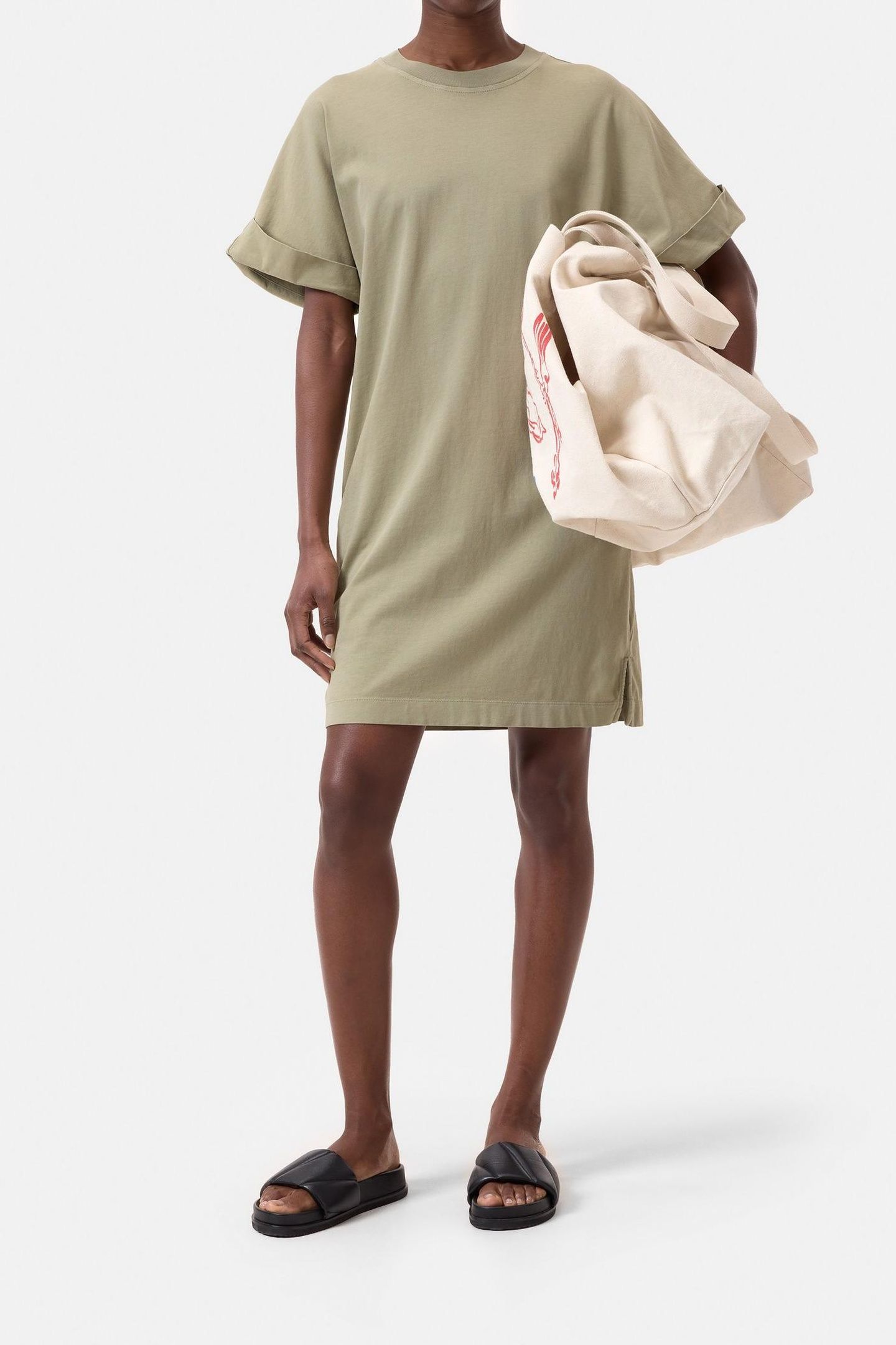 T-SHIRT DRESS CHINO GREEN 1
