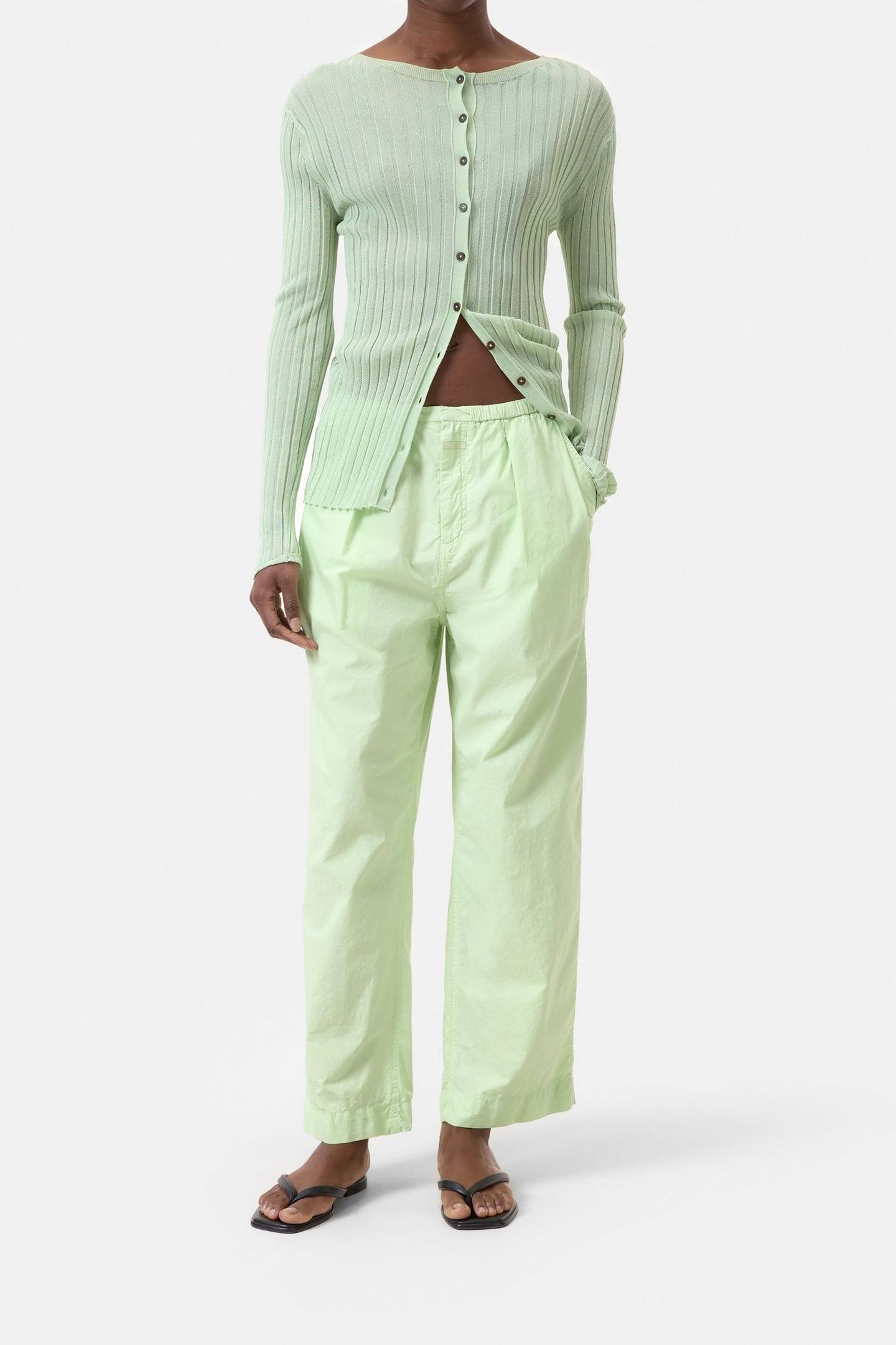CARDIGAN LONG SLEEVE BUD GREEN 2