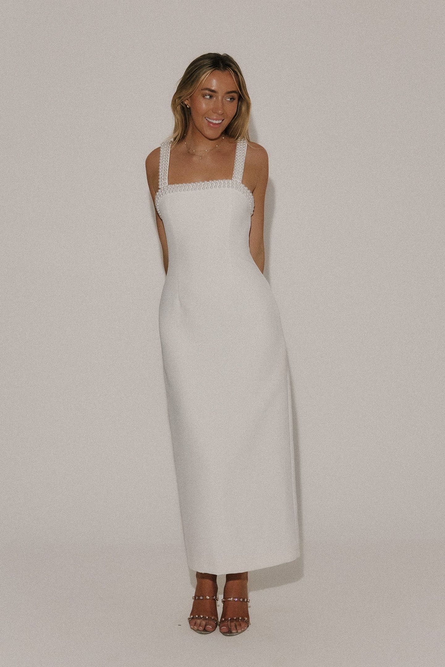 PEARL MIDI DRESS WHITE 3