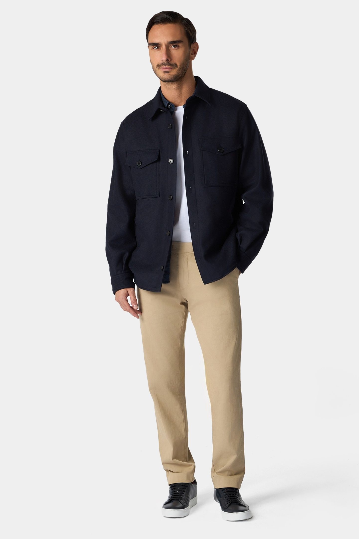 SLIM FIT WOVEN STRETCH COTTON CHINOS BEIGE 2