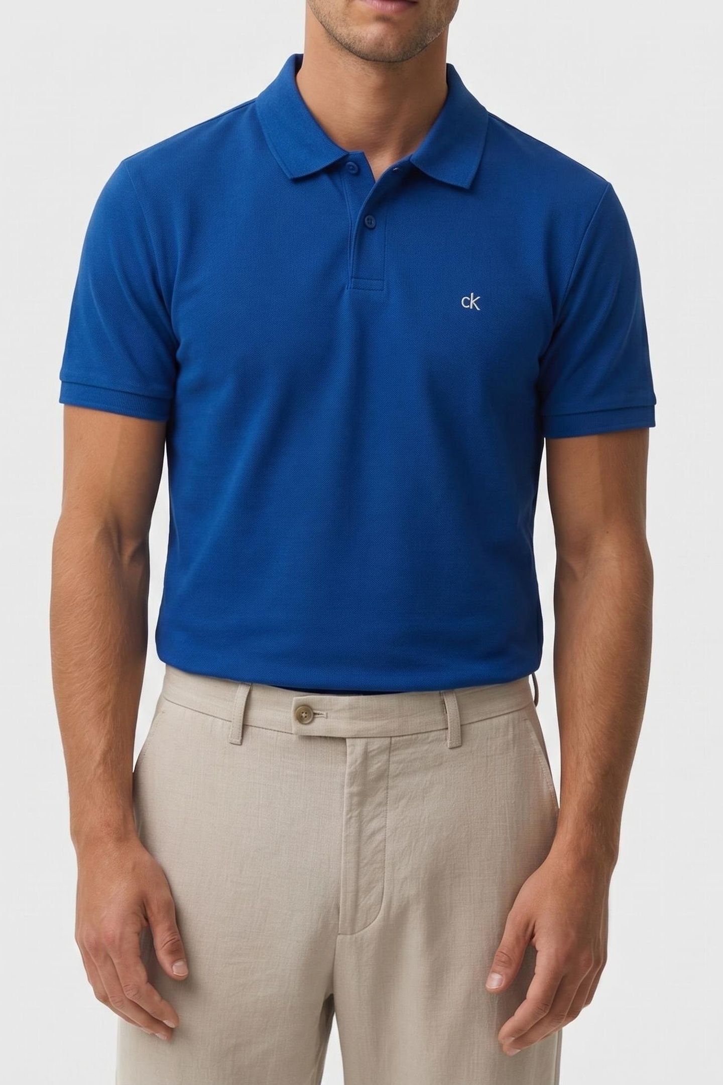 SS MONOGRAM PIQUE POLO CHASE BLUE 1