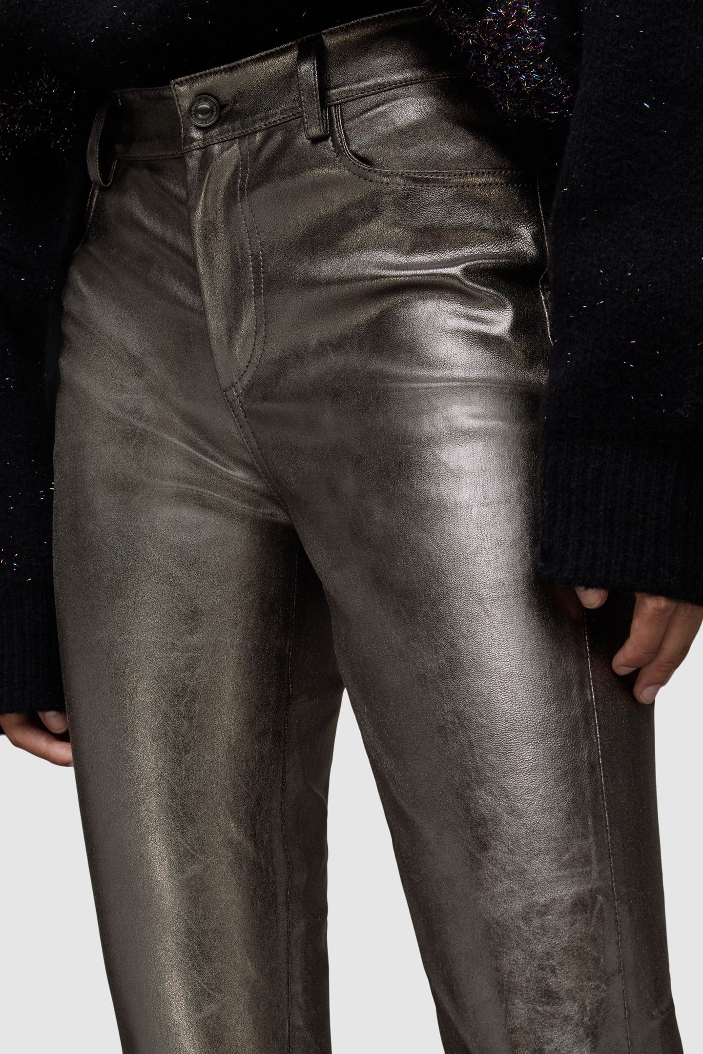 INA LEA TROUSER GUNMETAL 7