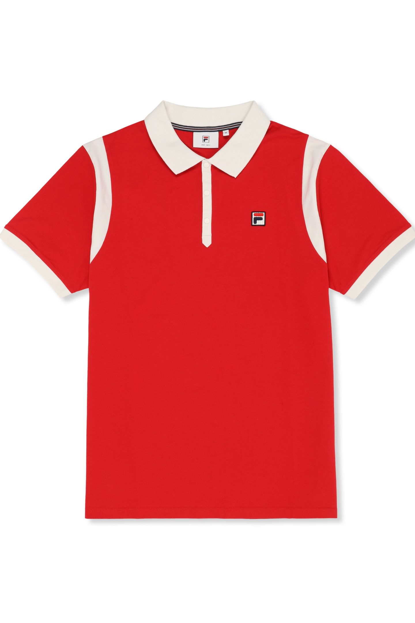 CASOLI REGULAR BLOCKED POLO SHIRT TRUE RED-EGRET 4