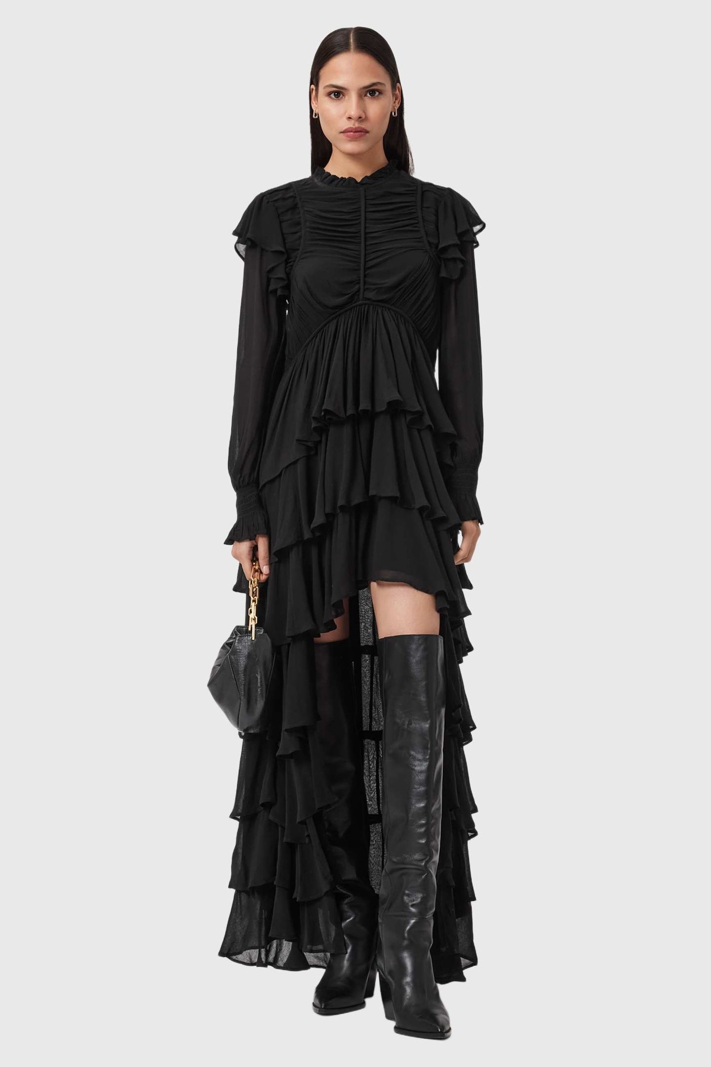 LEILA LS DRESS BLACK 2