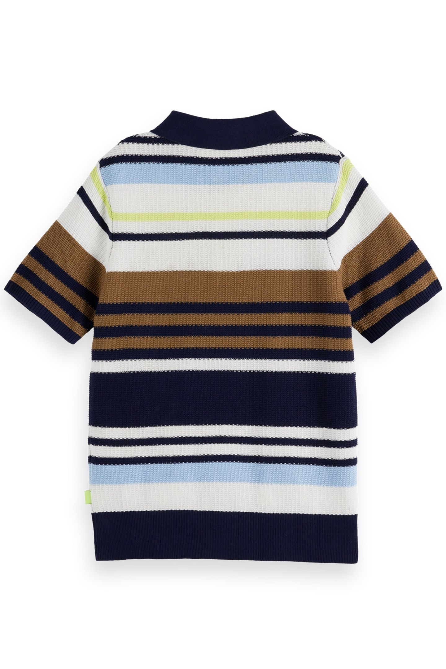 BOY STRUCTURED KNITTED POLO MULTI STRIPE 2