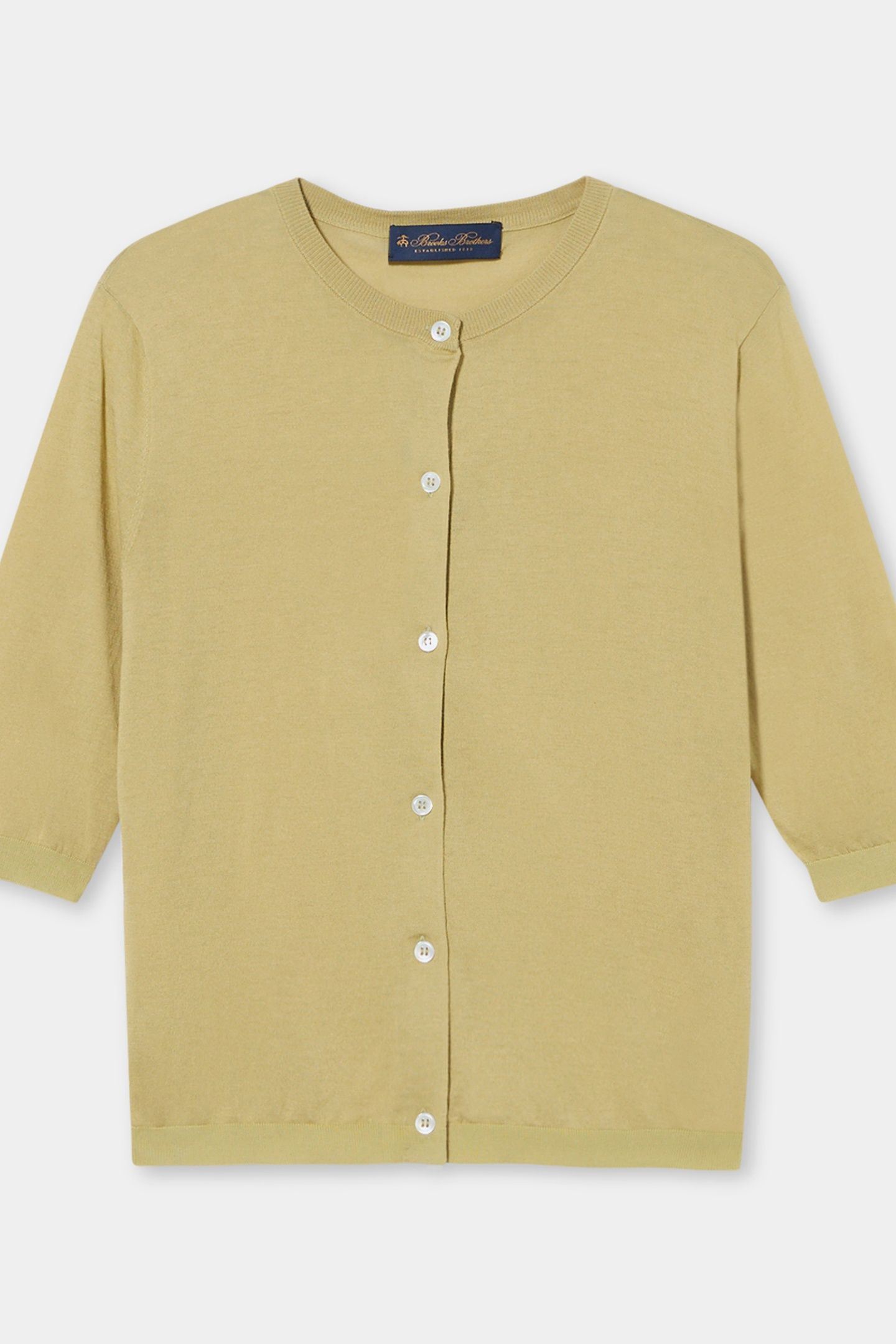 SILK CREWNECK CARDIGAN MINT 3