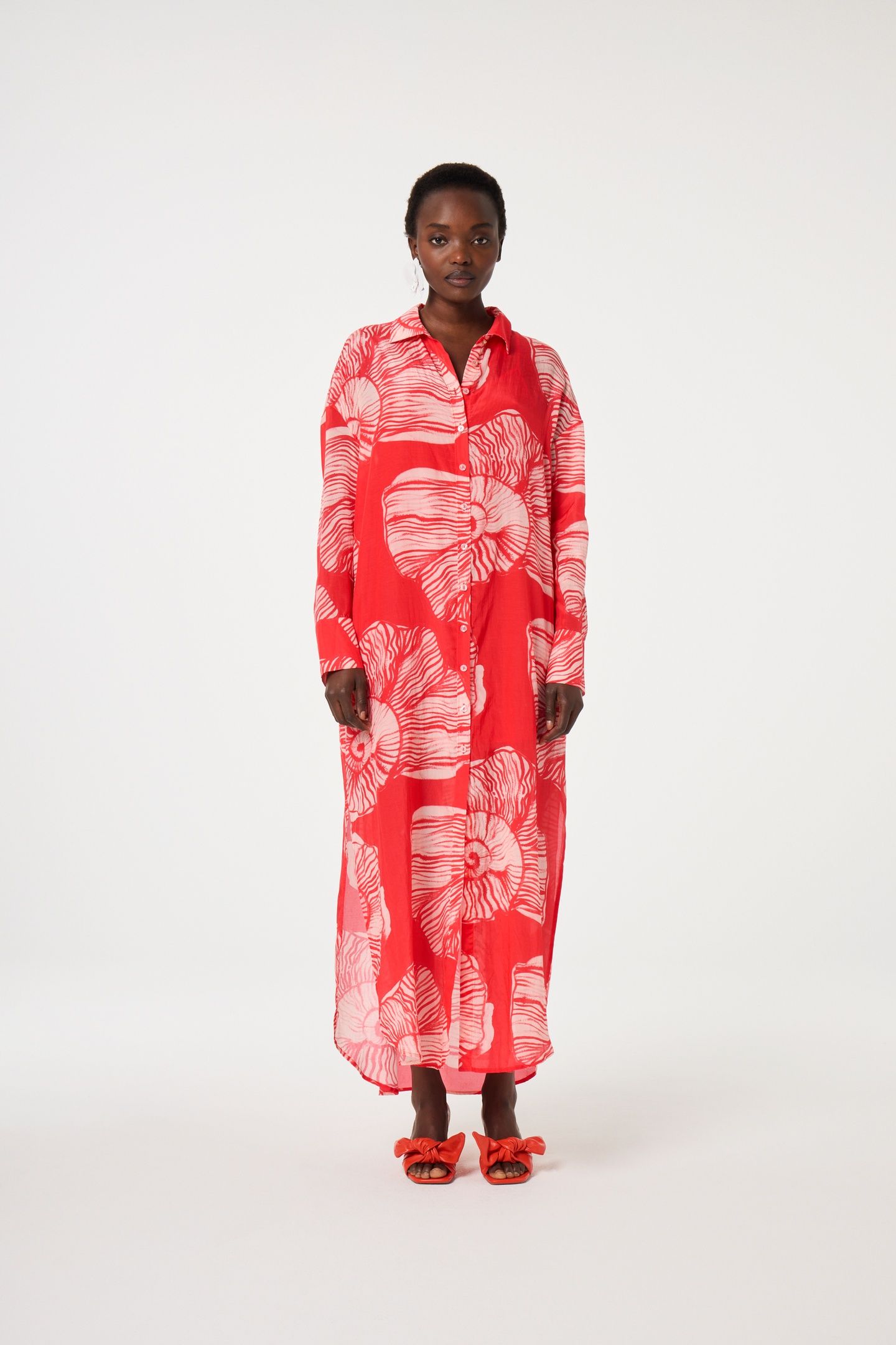 DENIS DRESS WARM WHITE/TROPICAL 2